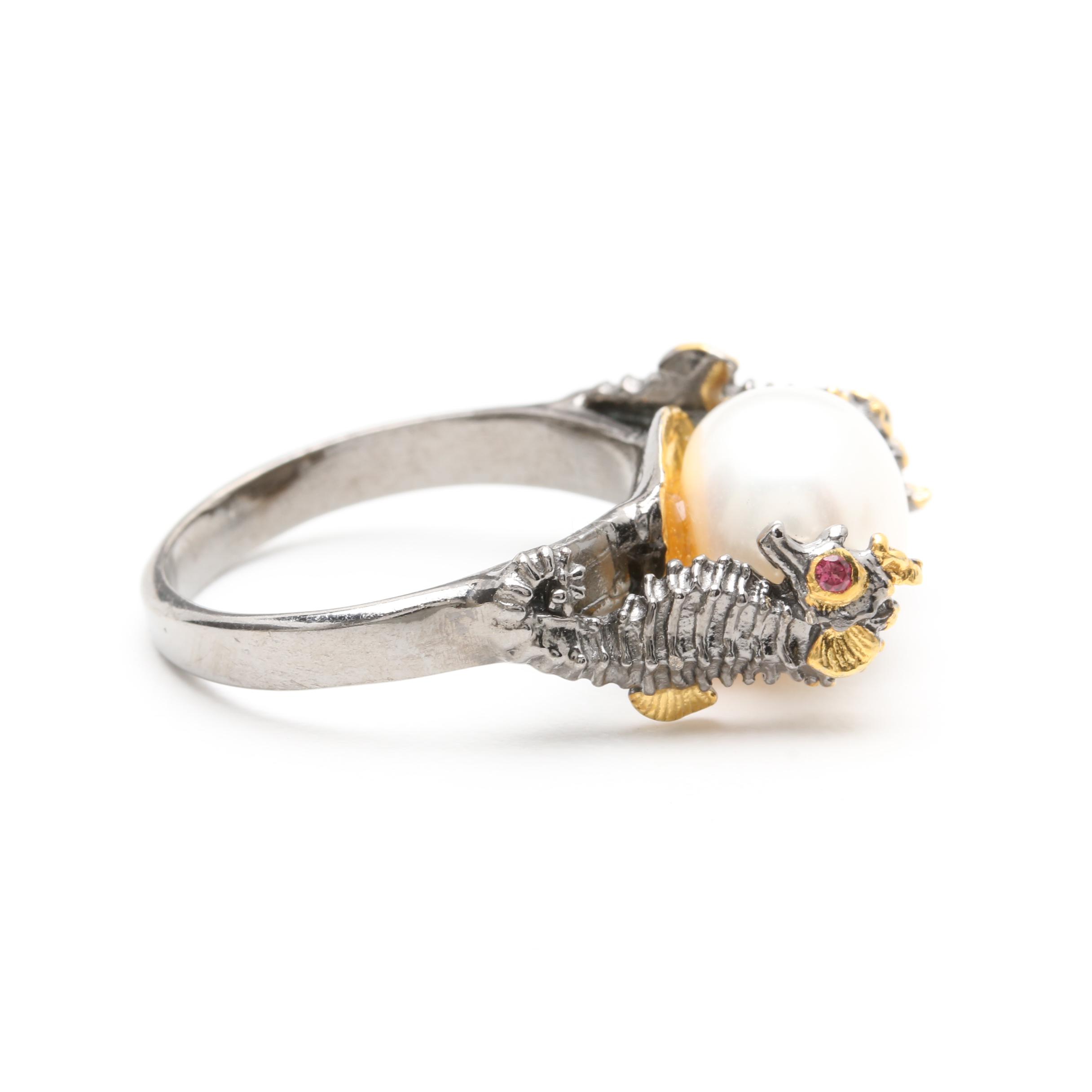 Sterling Silver Cultured Pearl and Peridot Rings