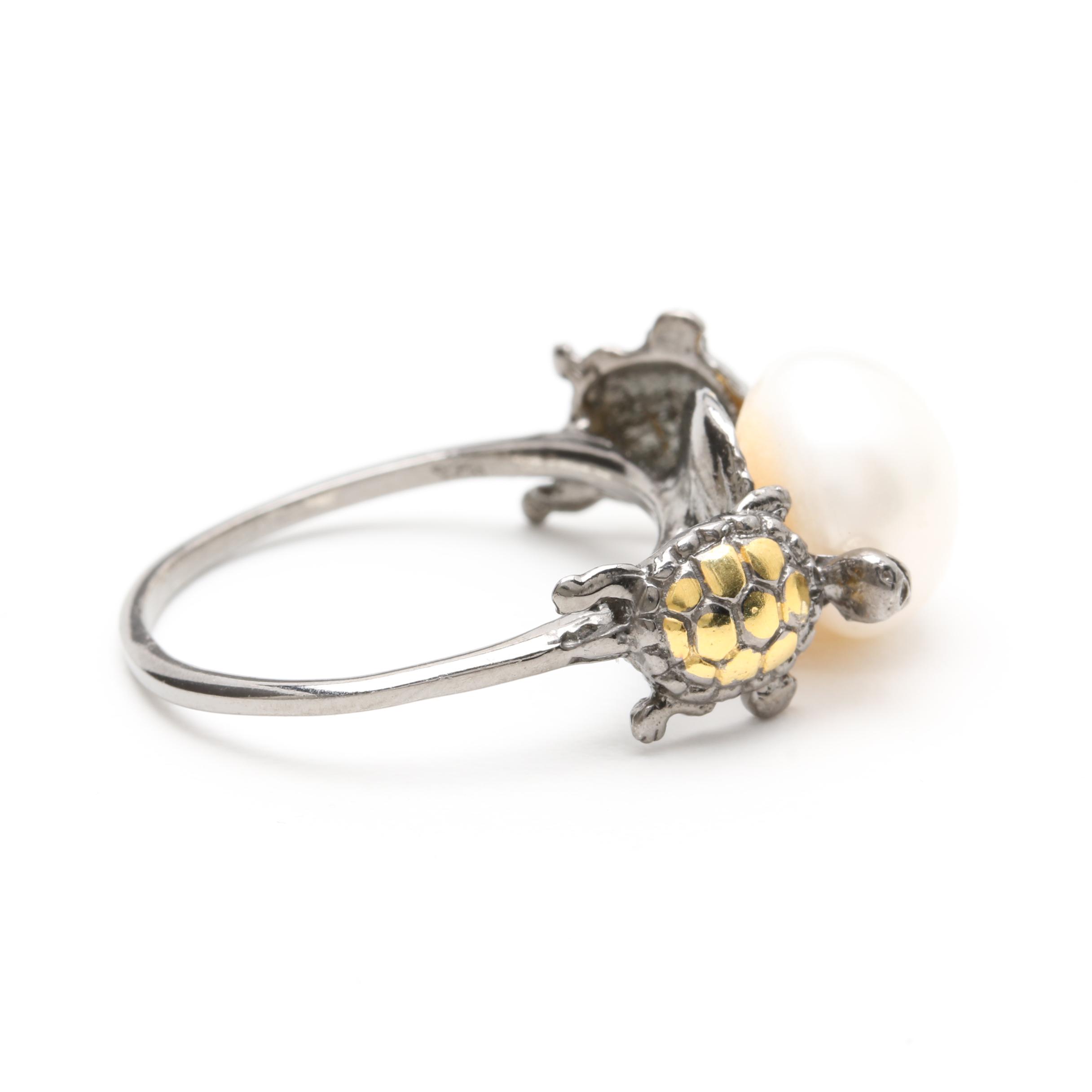 Sterling Silver Cultured Pearl and Peridot Rings