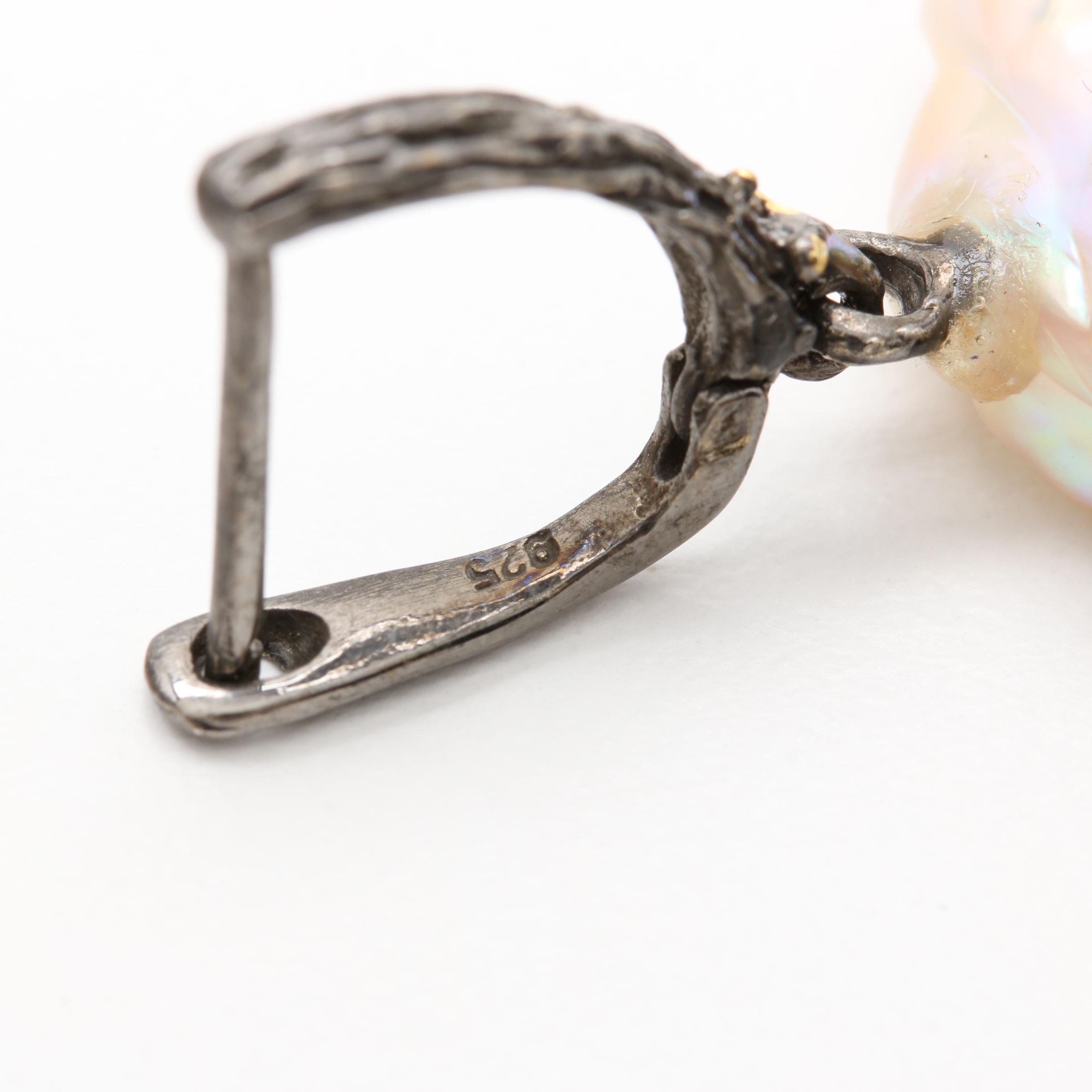 Sterling Silver Cultured Pearl and Gemstone Ring and Earring Set