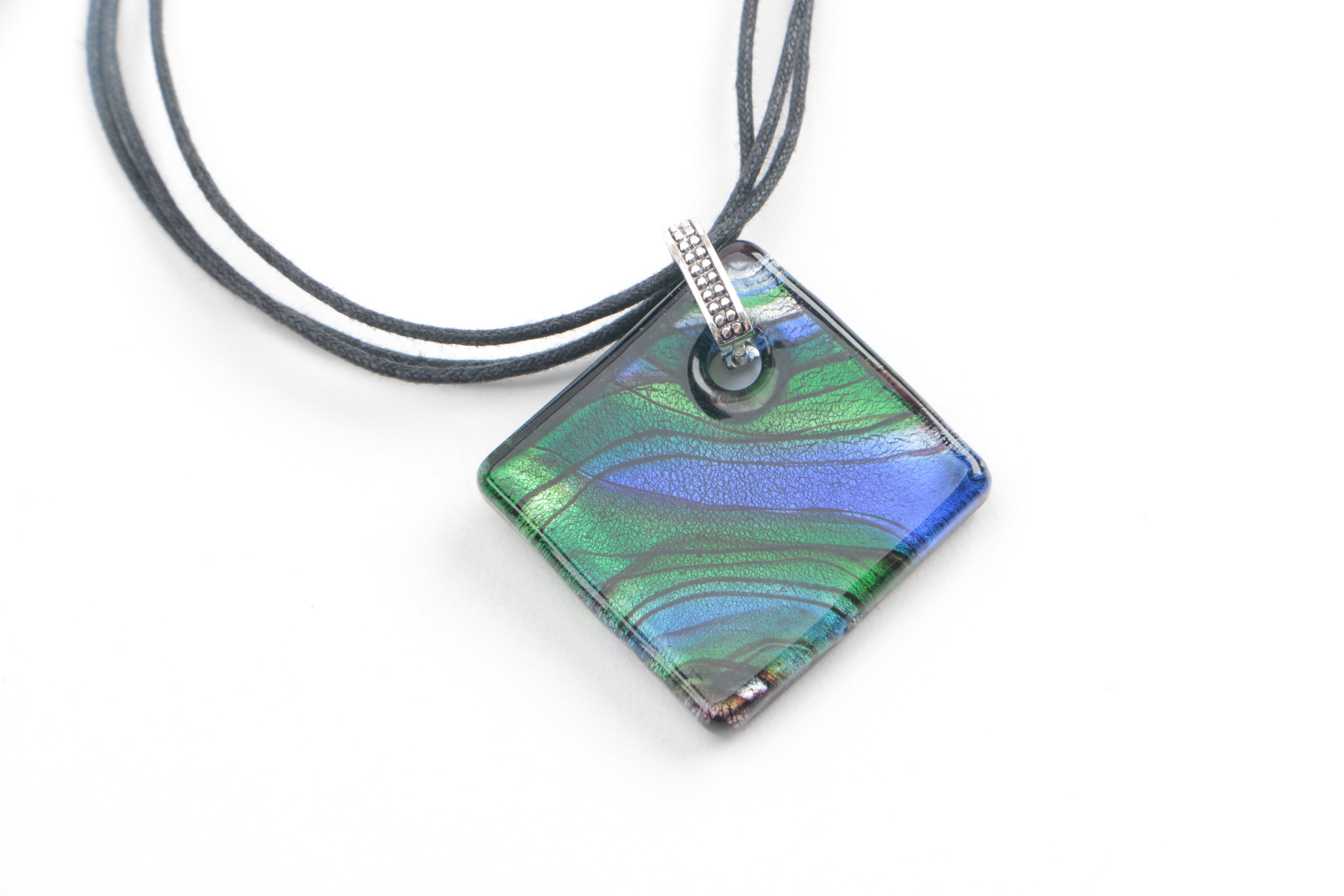 Dichroic Glass Pendant and Necklace Assortment
