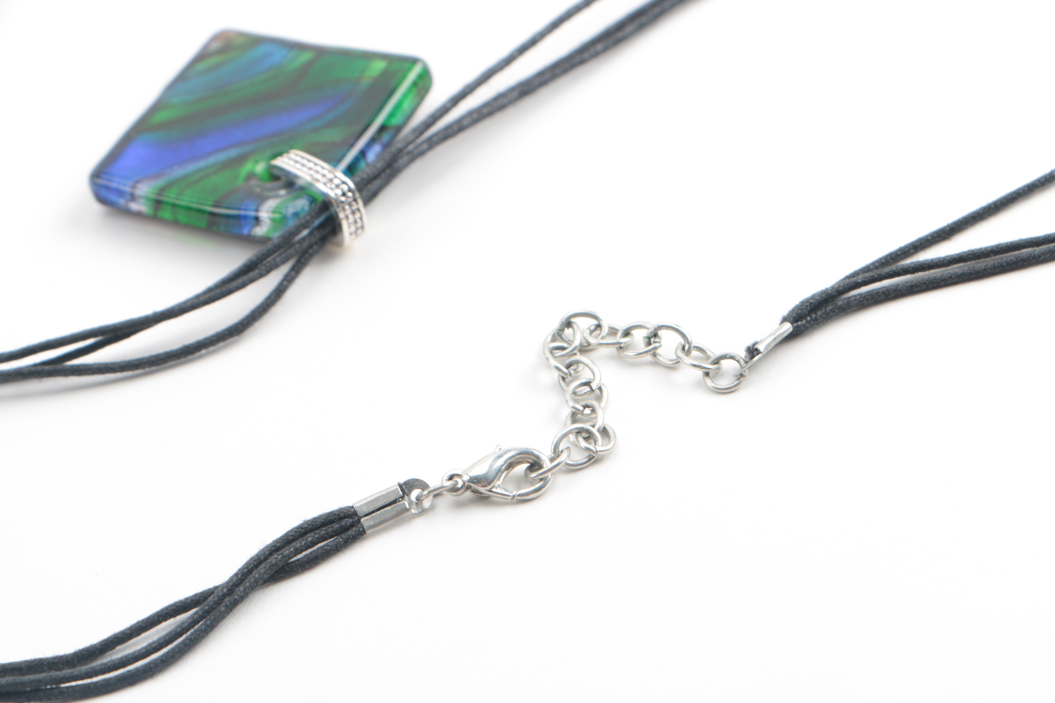 Dichroic Glass Pendant and Necklace Assortment