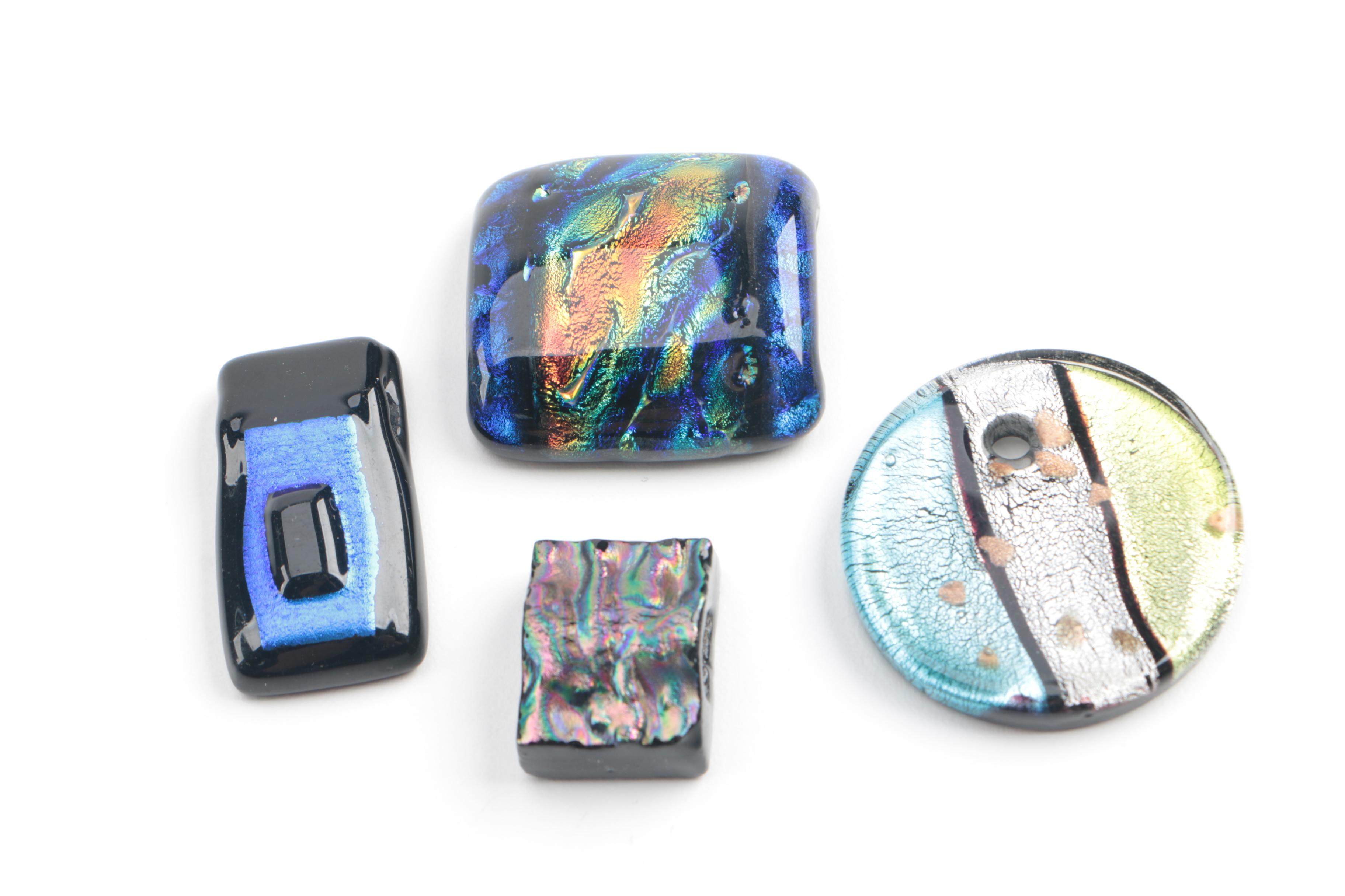 Dichroic Glass Pendant and Necklace Assortment