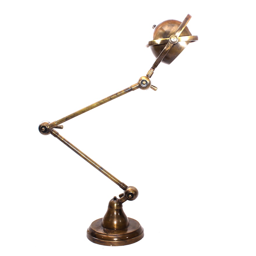 Industrial Brass Task Lamp