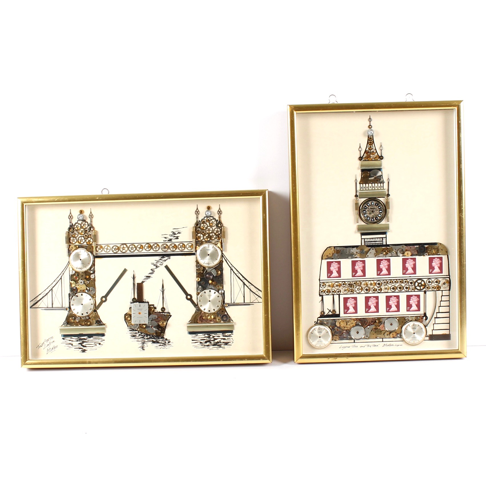 G. Burgess Horological Collages of London Landmarks