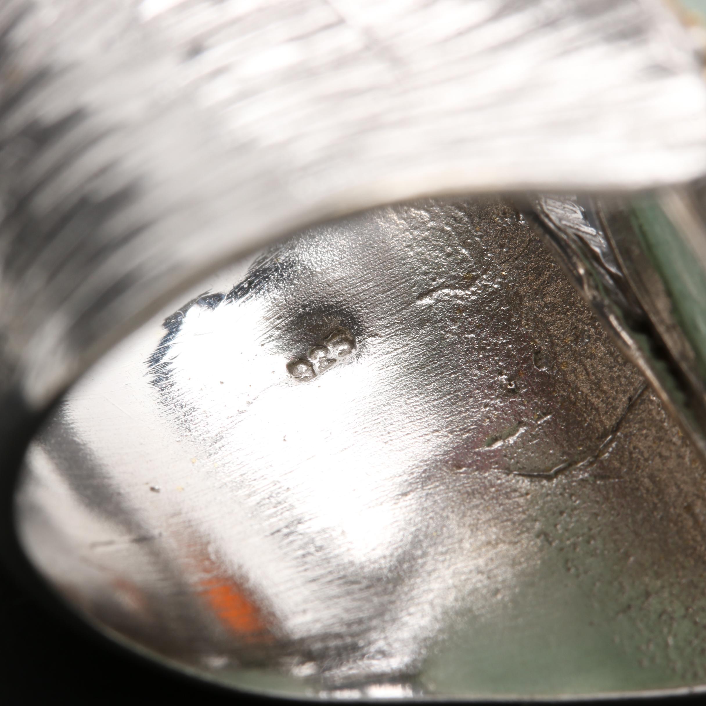 Sterling Silver Jadeite and Gemstone Ring