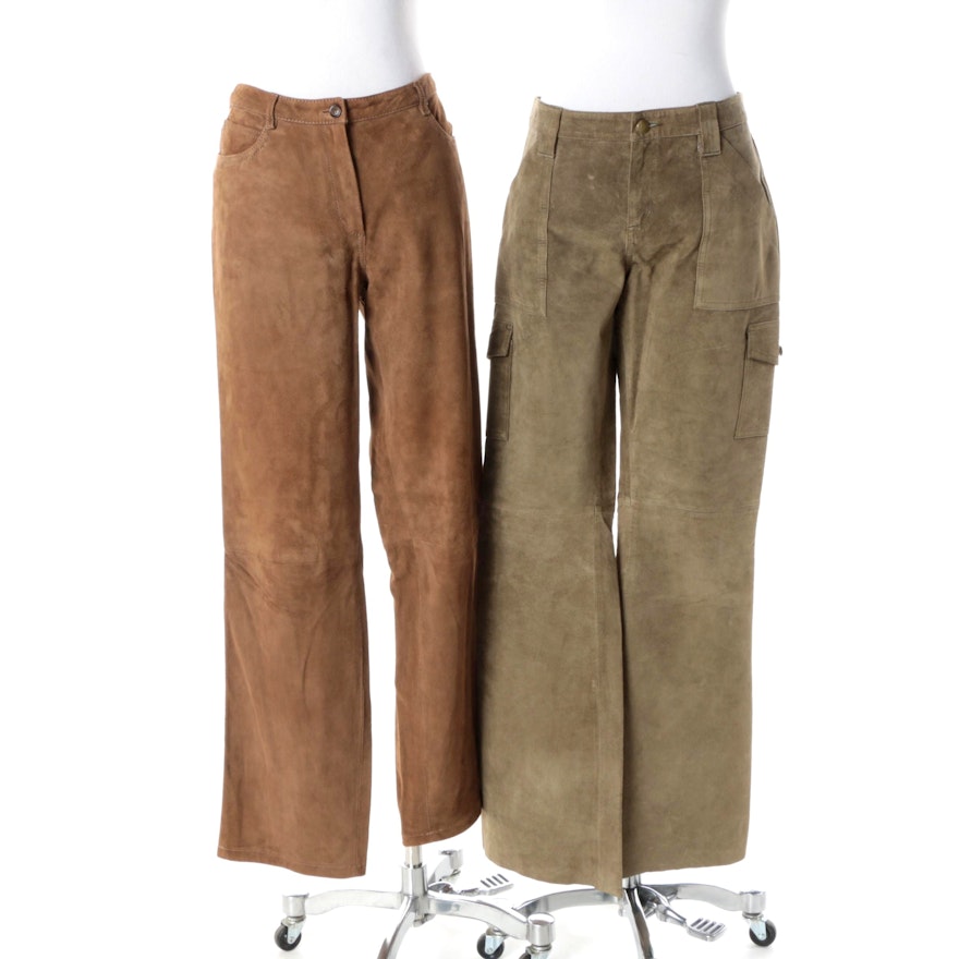 Women's Piazza Sempione and Ezza Michael Hoban Suede Trousers