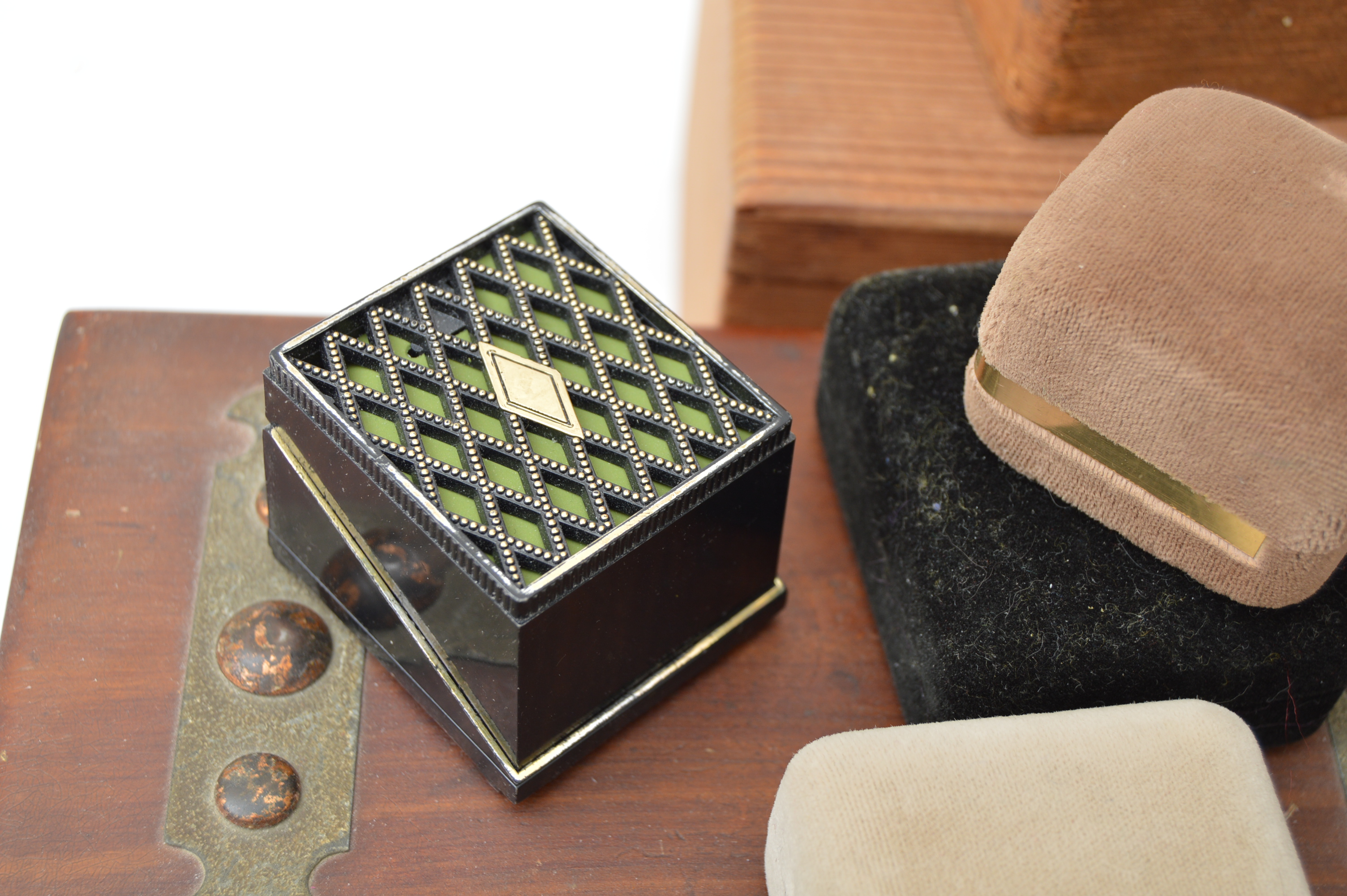 Collection of Wooden Cigar Boxes and Jewelry Cases