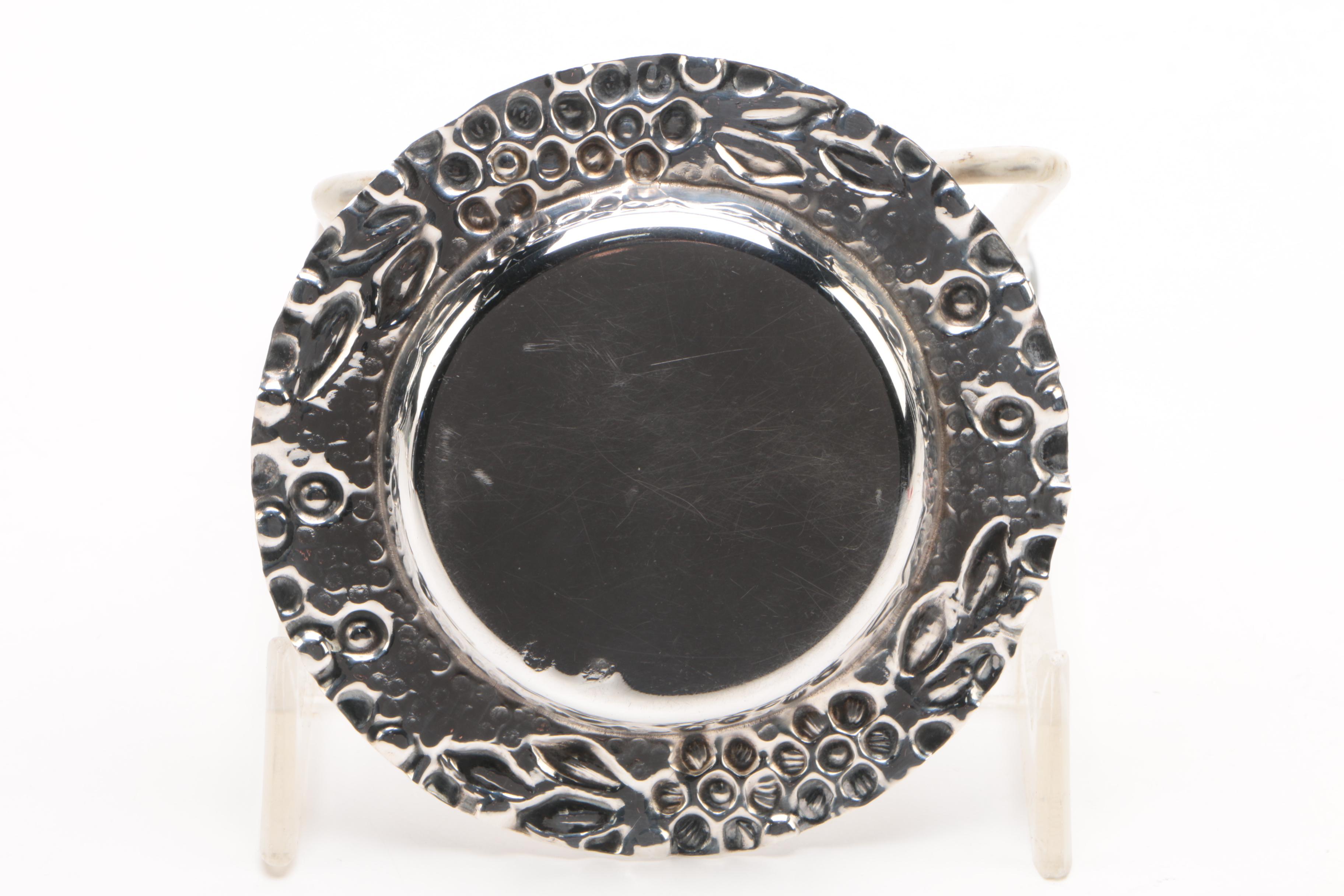 Antique Gorham Sterling Silver Dish with American and Spanish Silver Tableware