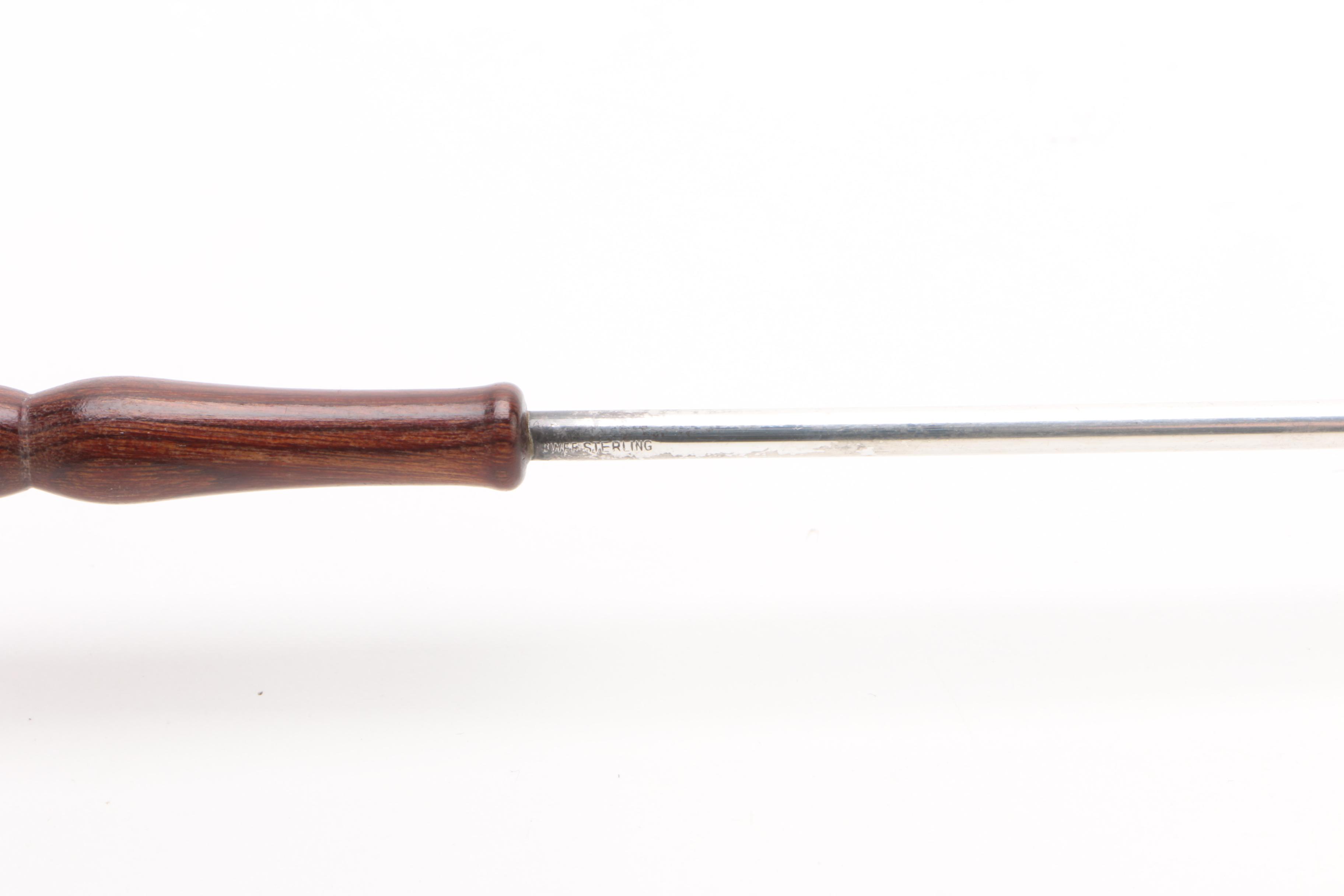 Antique Gorham Sterling Silver Dish with American and Spanish Silver Tableware