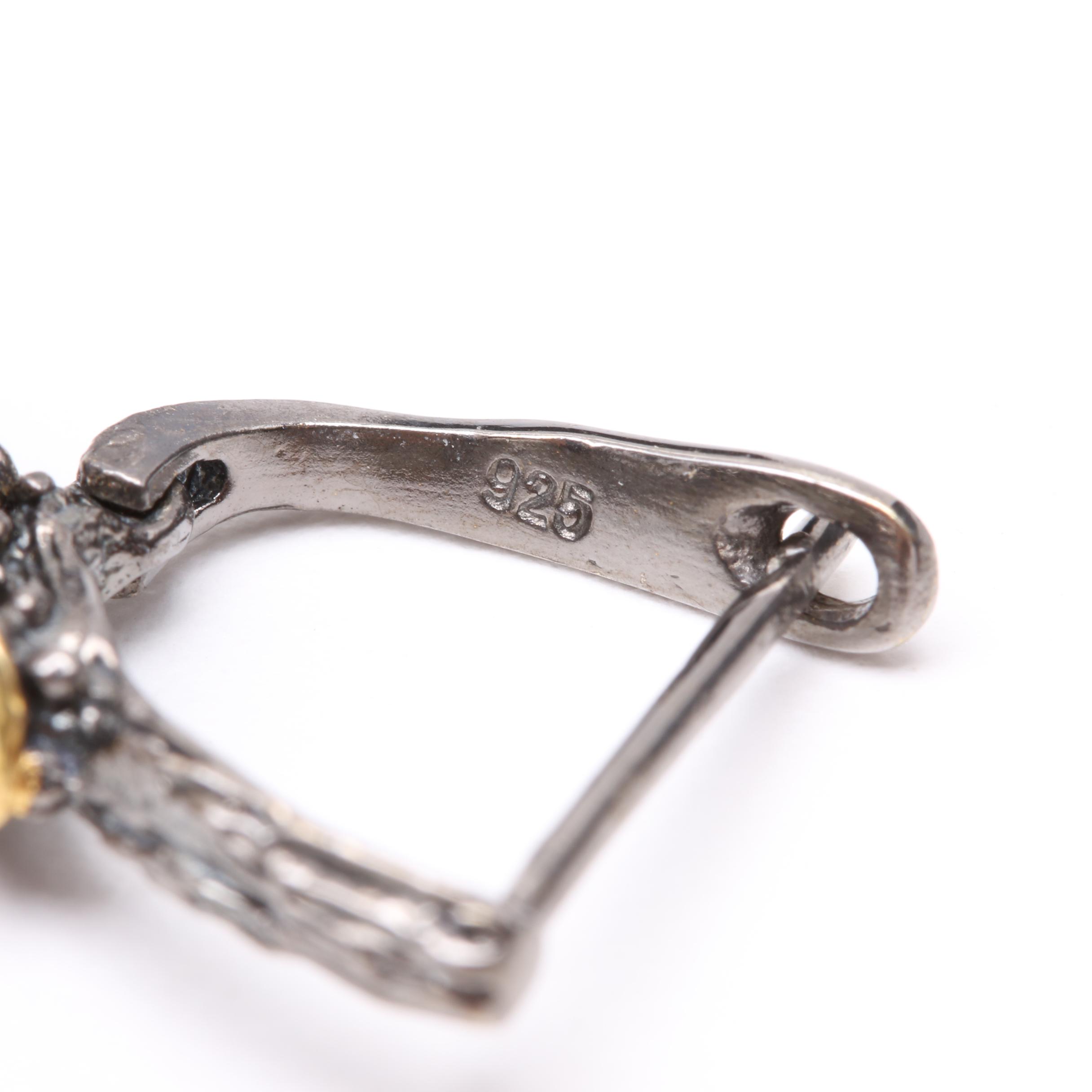 Sterling Silver Tanzanite and Other Gemstone Ring and Earrings