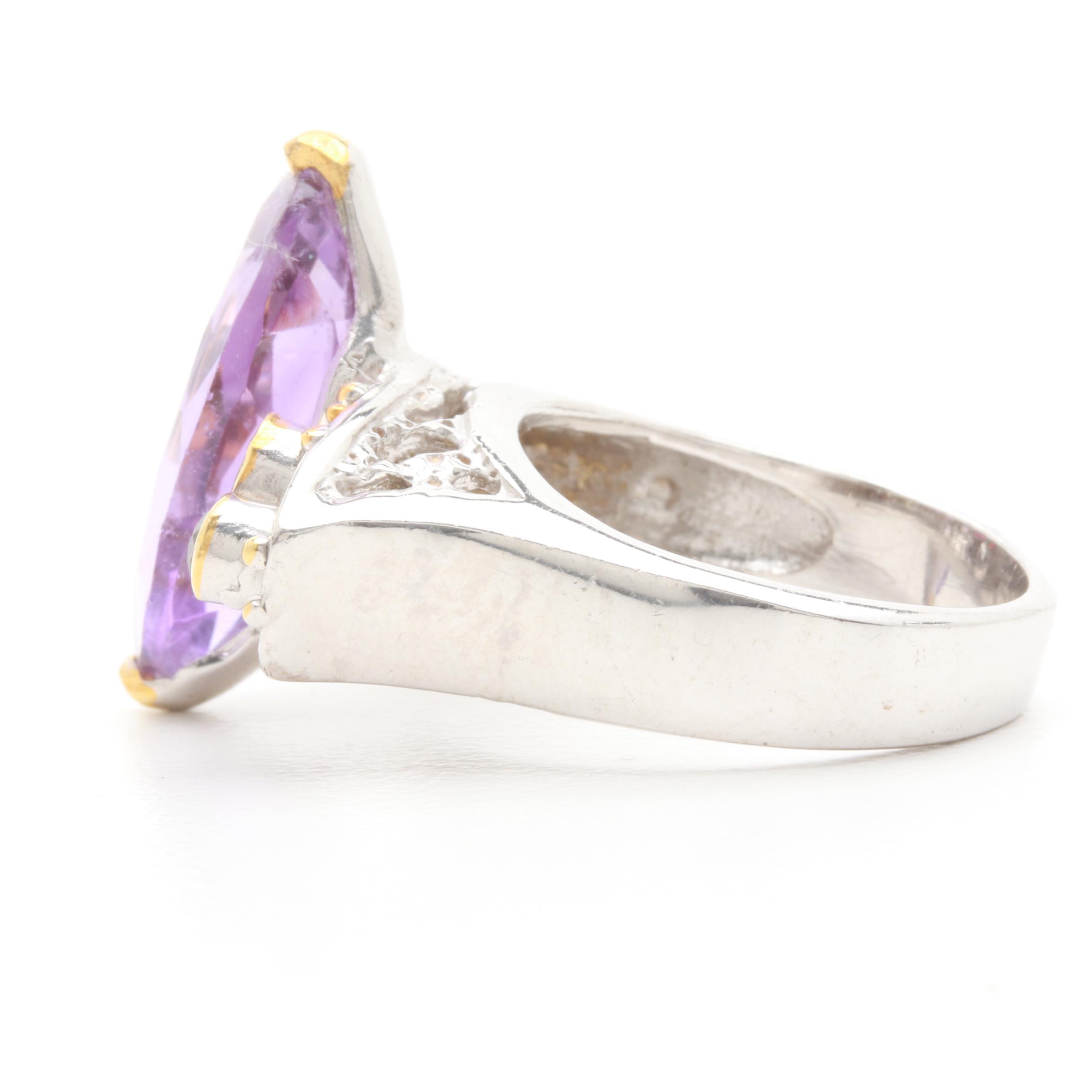 Sterling Silver Amethyst and Gemstone Demi Parure