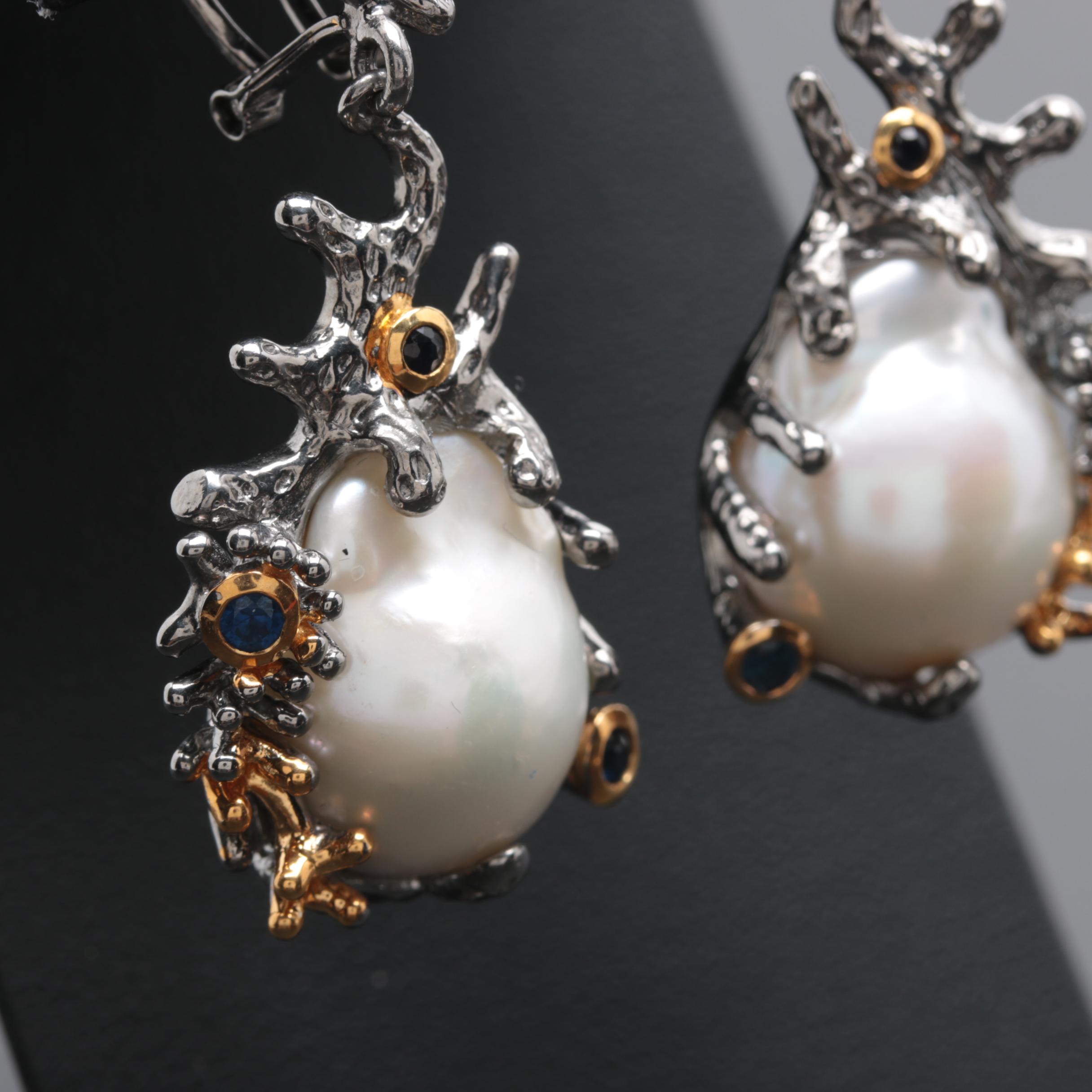 Sterling Silver Multi-Gemstone Abstract Ring and Earrings with Citrine