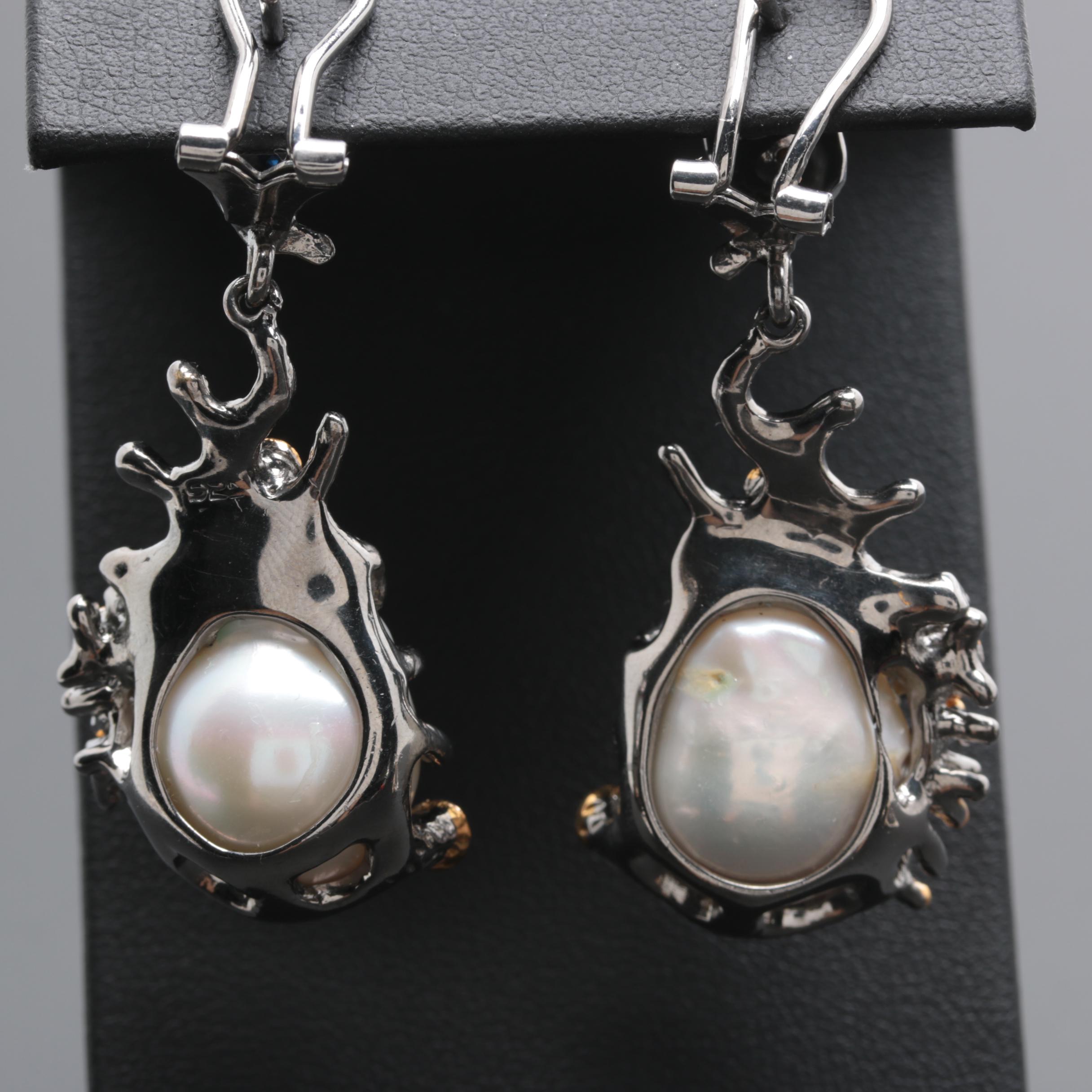 Sterling Silver Multi-Gemstone Abstract Ring and Earrings with Citrine