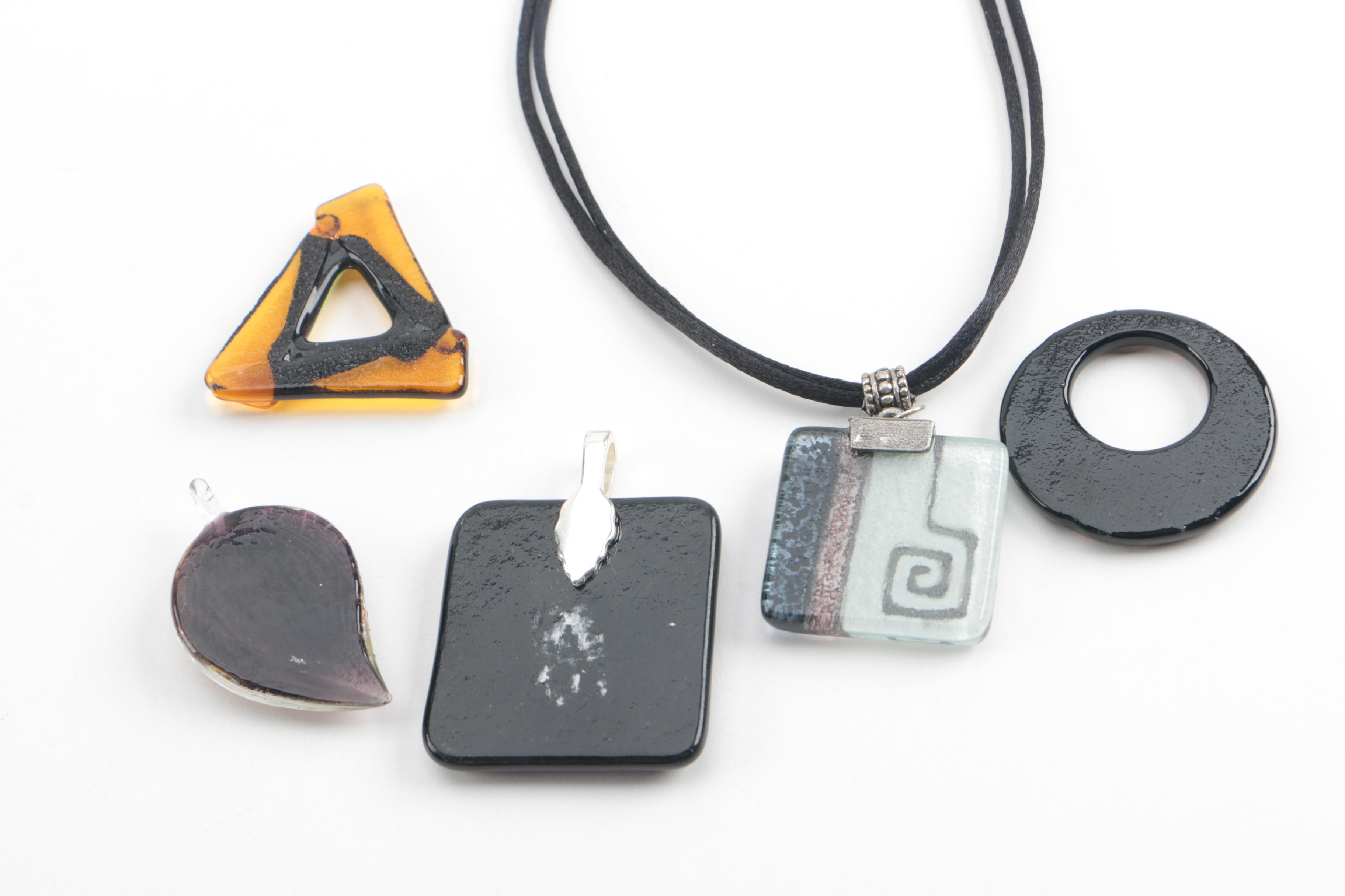 Gold Tone Foilback and Dichroic Glass Jewelry Assortment