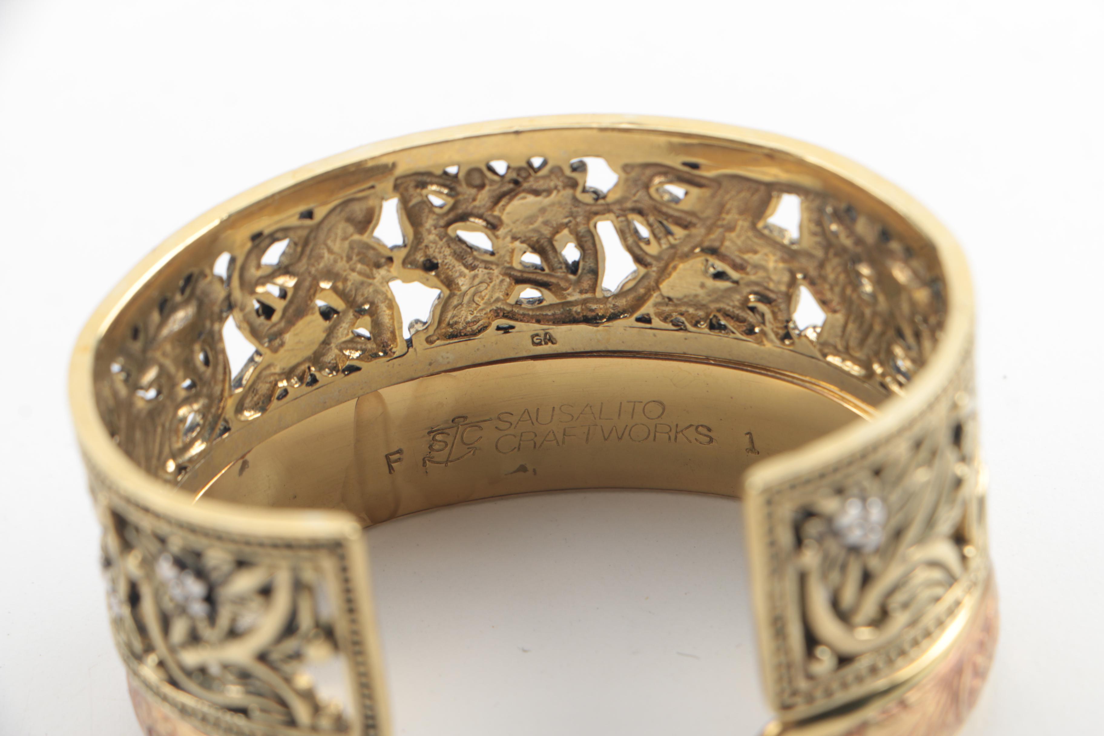 Gold Tone Foilback and Dichroic Glass Jewelry Assortment