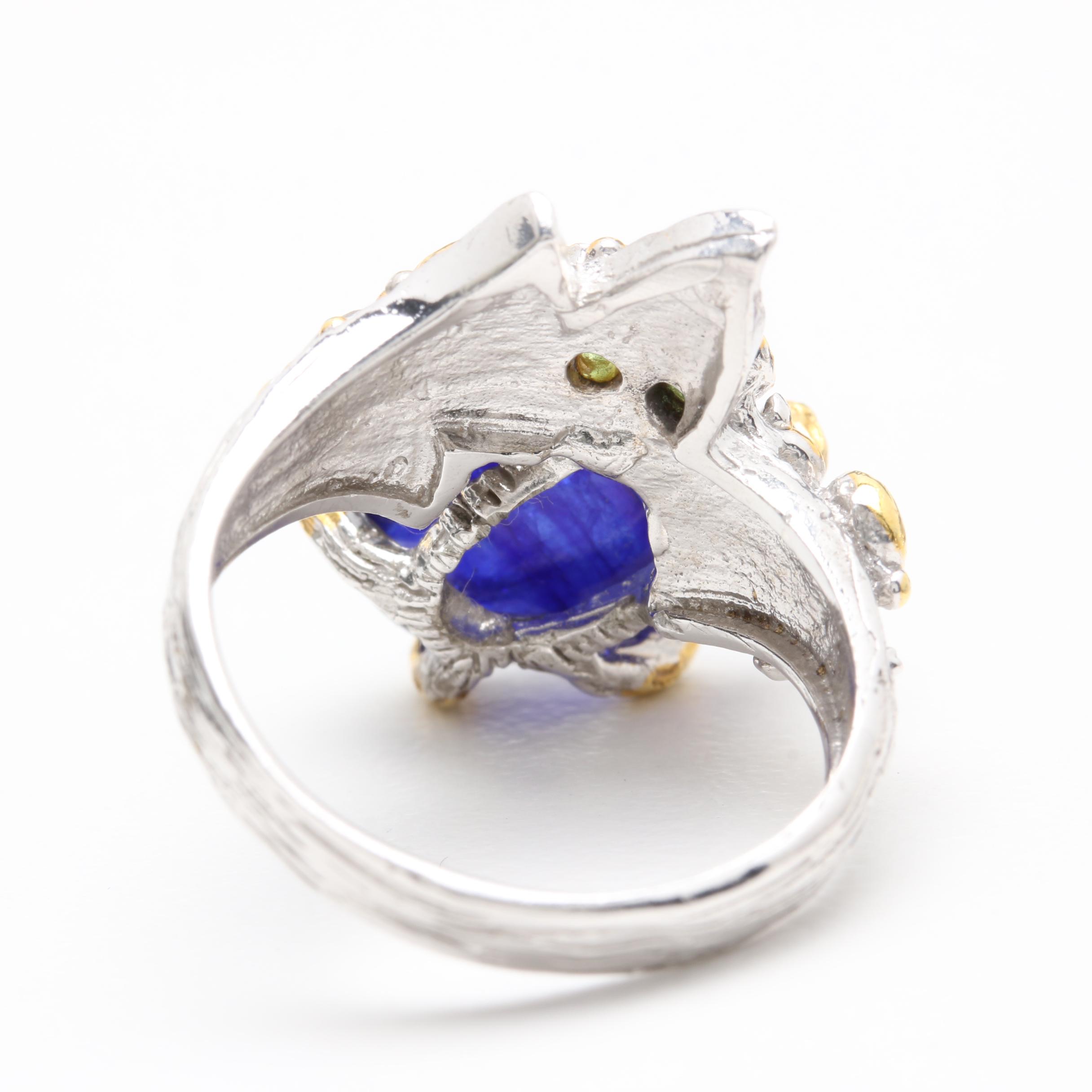 Sterling Silver Jewelry Selection Including Filled Corundum and Gold Wash