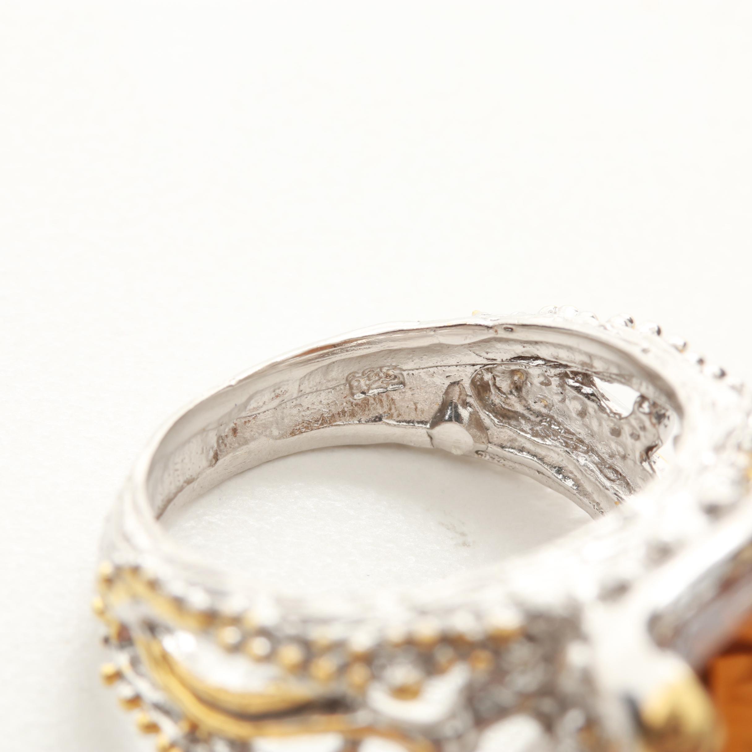 Sterling Silver Citrine, Tourmaline and Emerald Jewelry