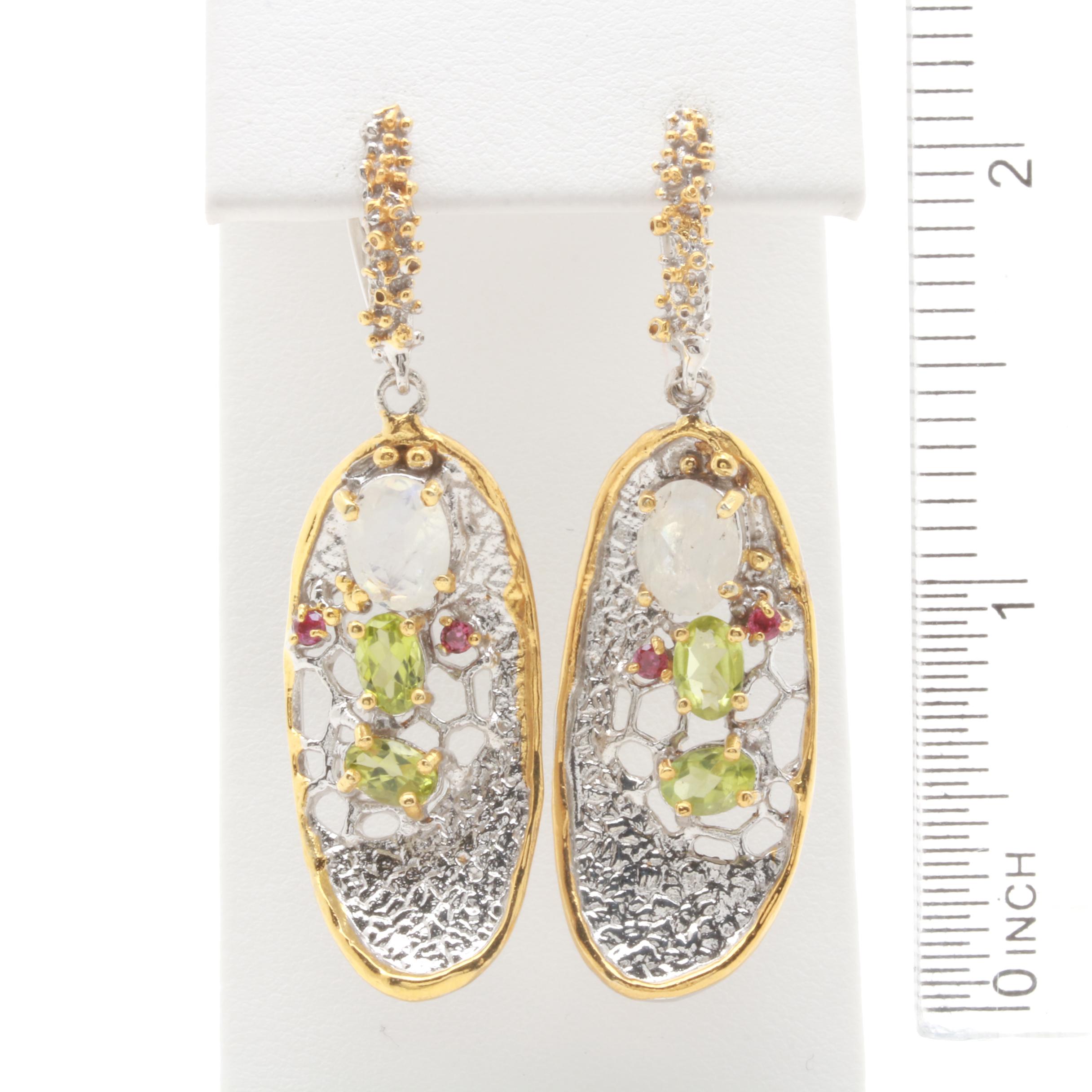 Sterling Silver Multi-Gemstone Necklace and Earring Selection With Tanzanite