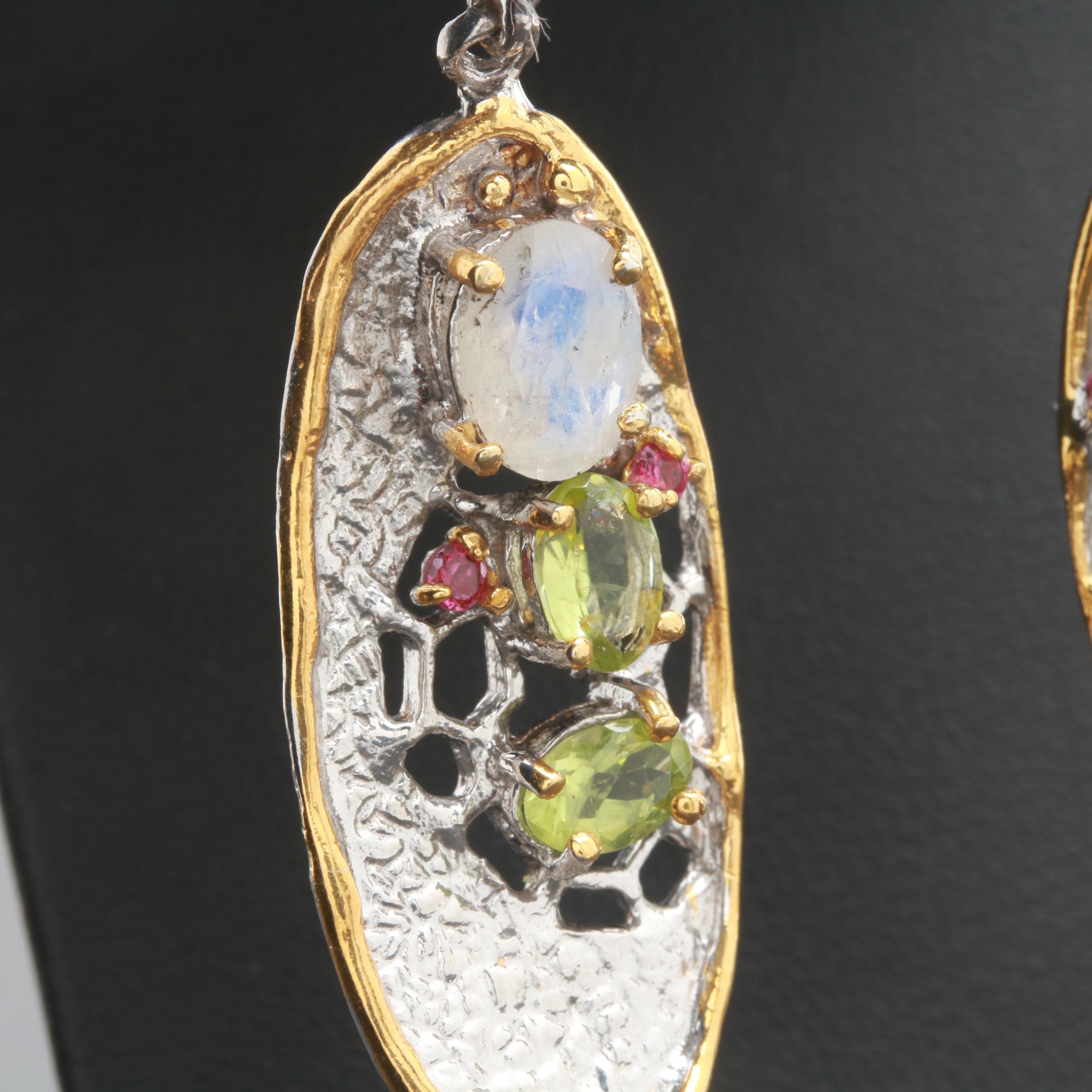 Sterling Silver Multi-Gemstone Necklace and Earring Selection With Tanzanite