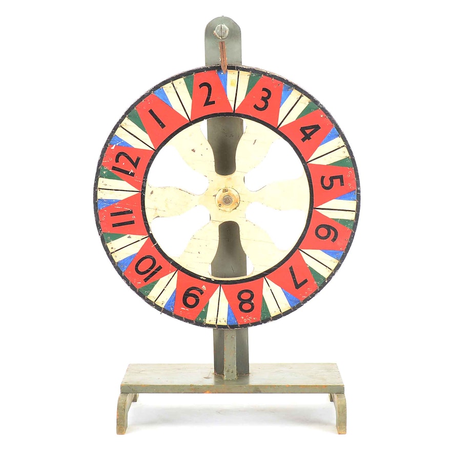 Vintage Handmade Carnival Game Wheel