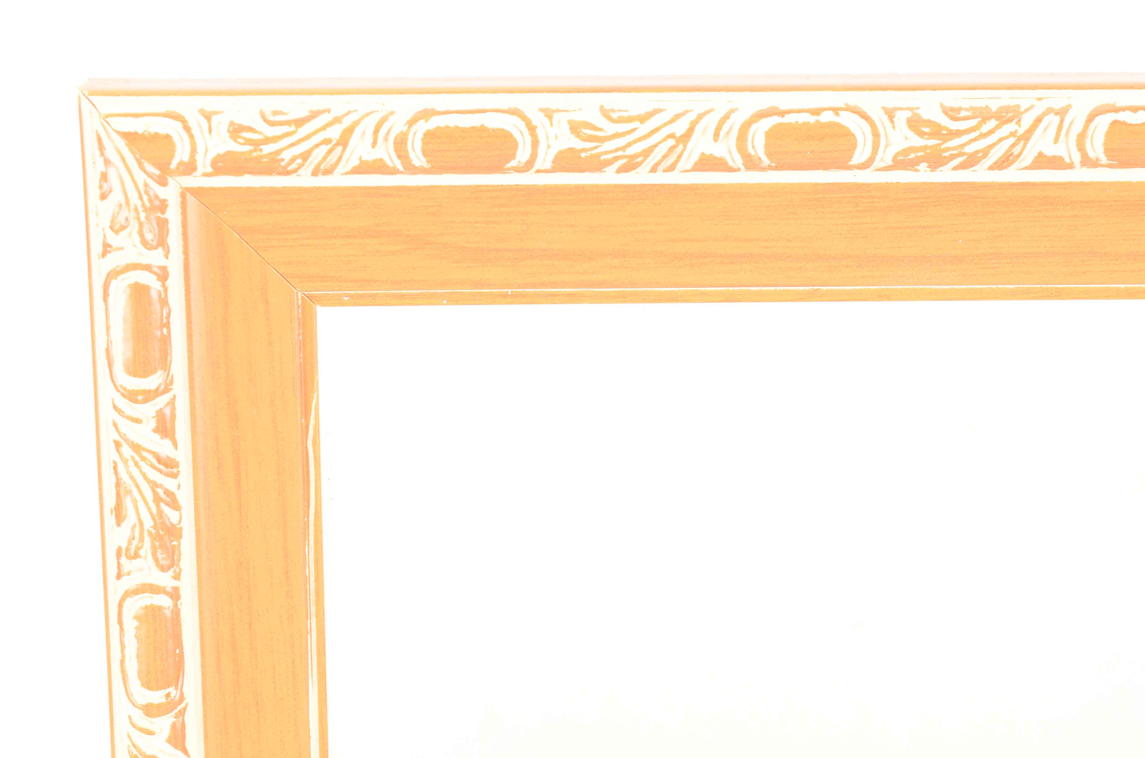 Faux Wood Framed Full-Length Mirror