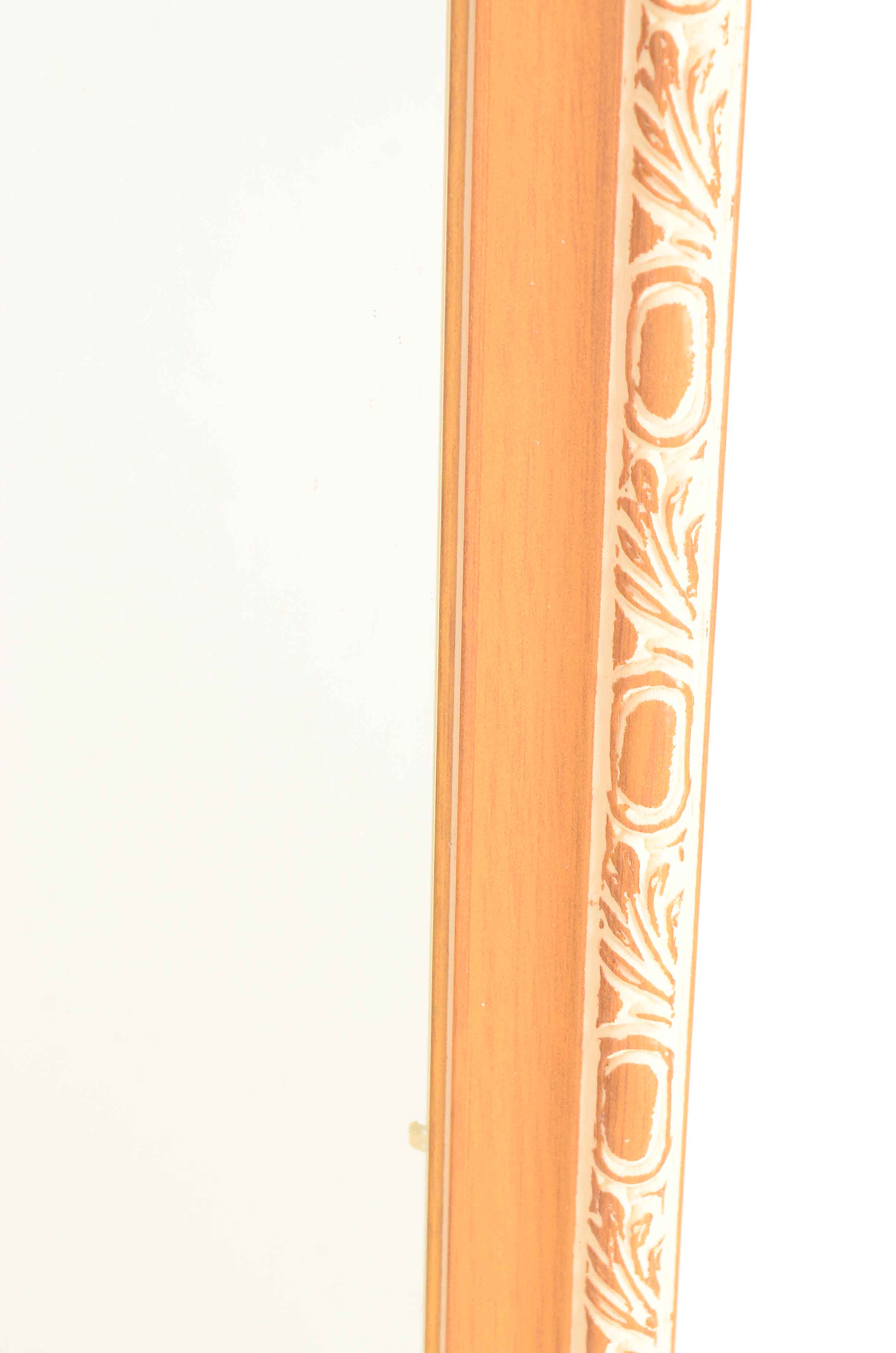 Faux Wood Framed Full-Length Mirror