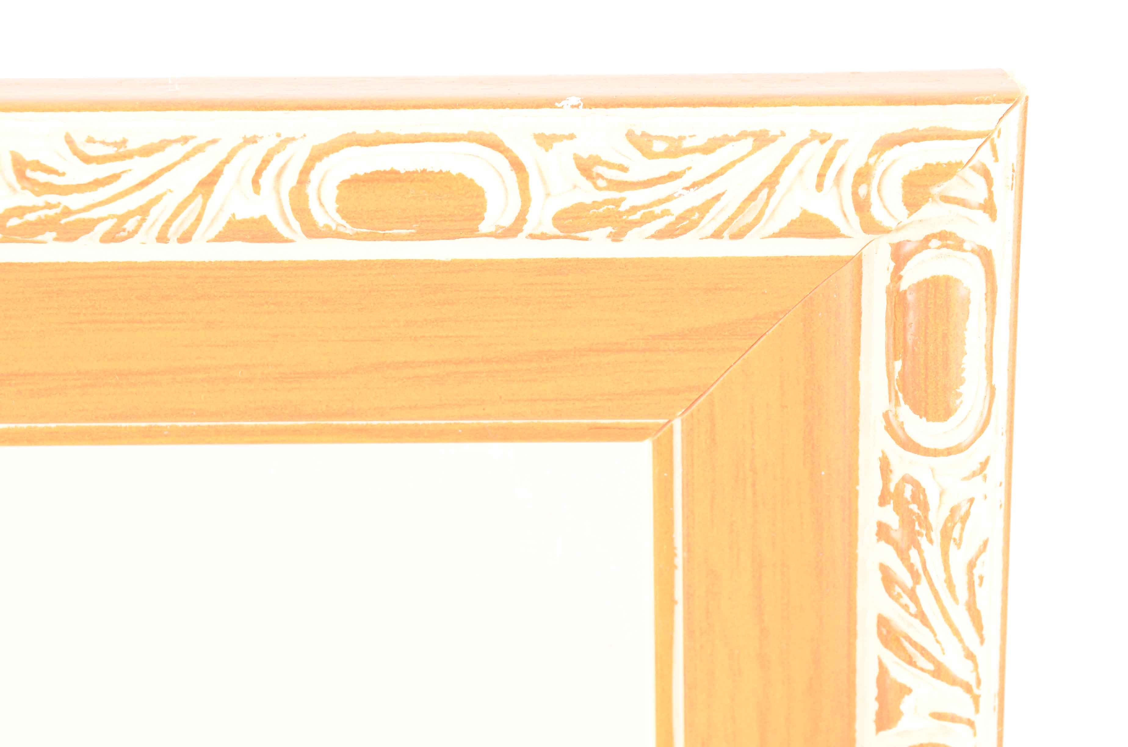 Faux Wood Framed Full-Length Mirror