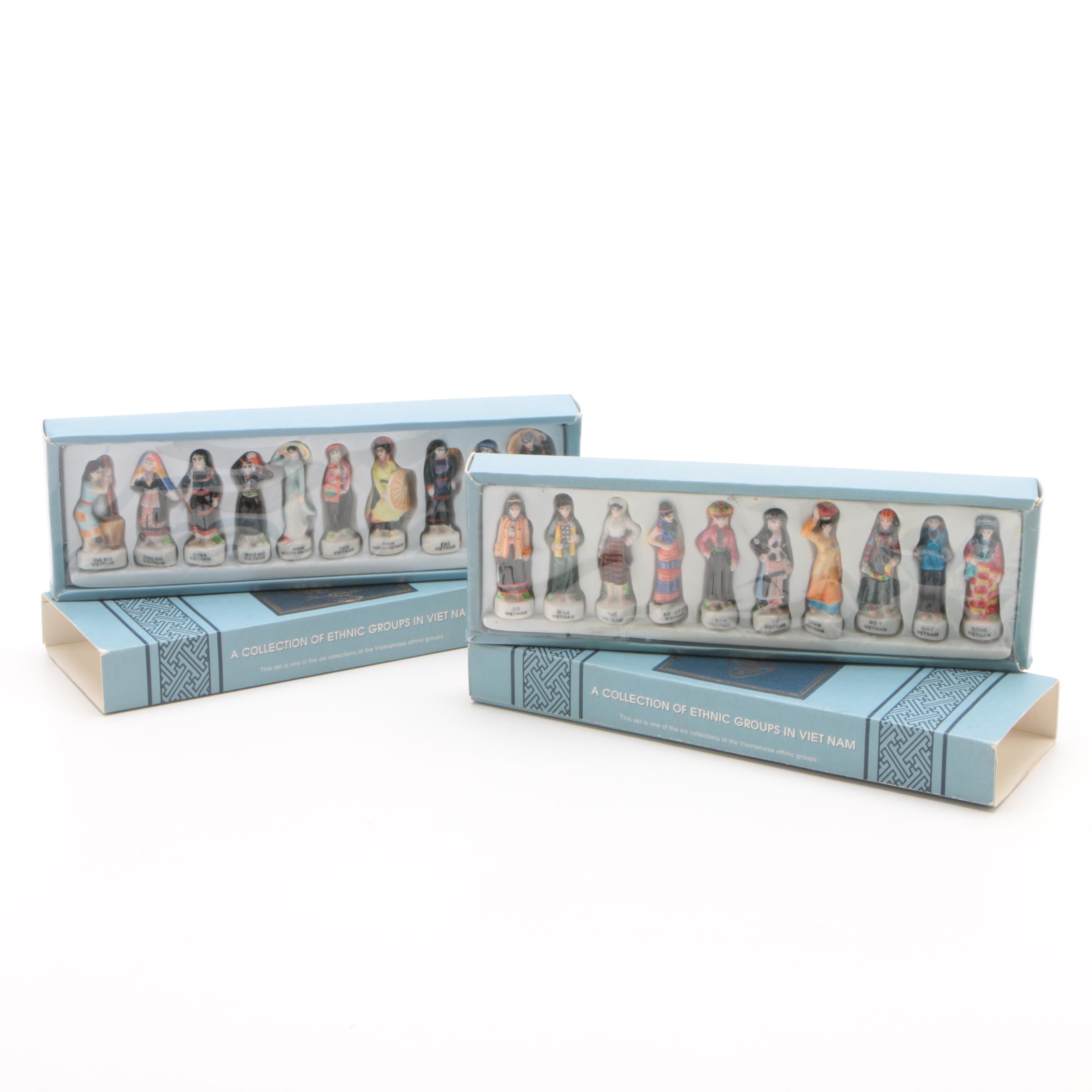 Minh Long "Collection of Ethnic Groups in Vietnam" Miniature Porcelain Figurines