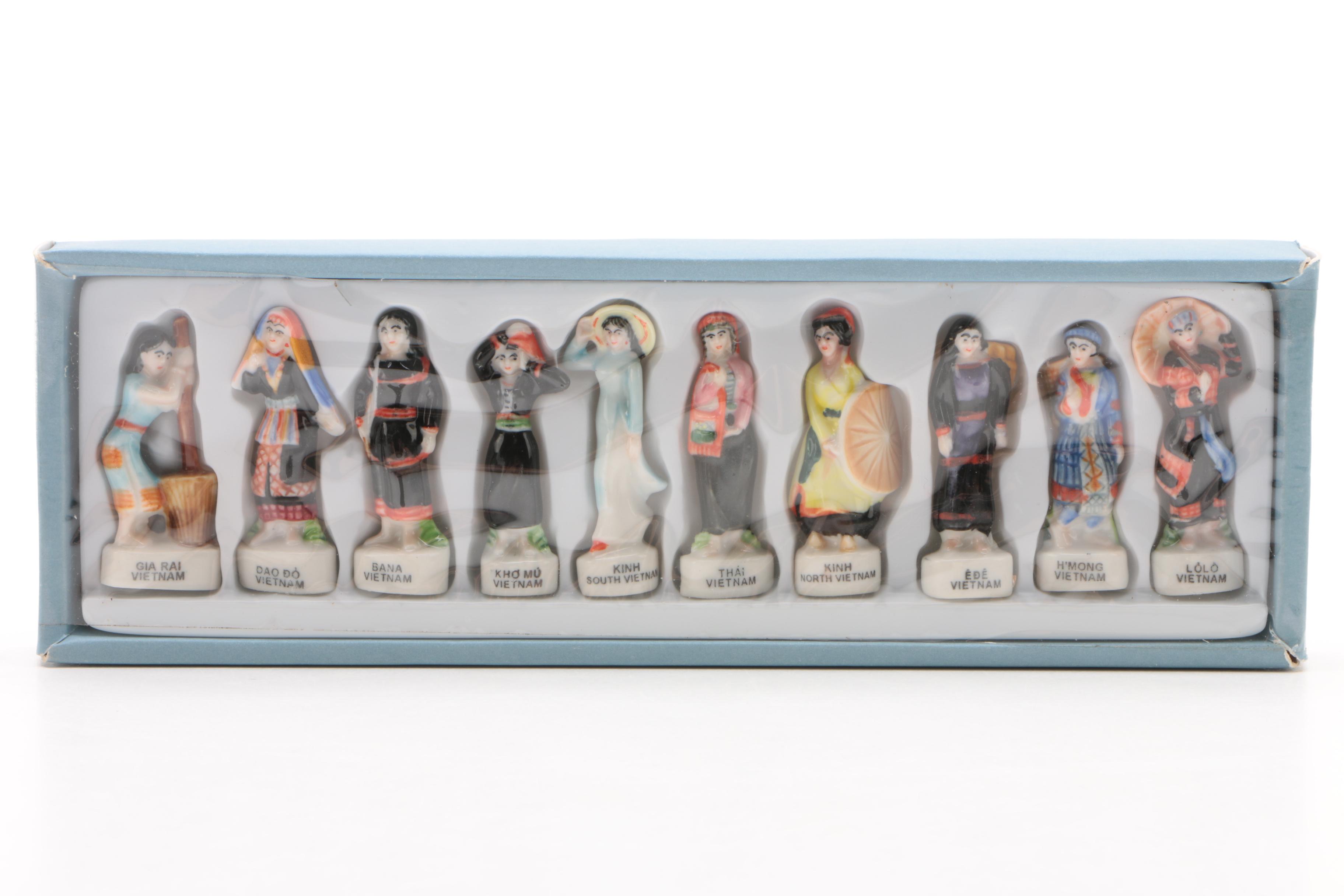 Minh Long "Collection of Ethnic Groups in Vietnam" Miniature Porcelain Figurines