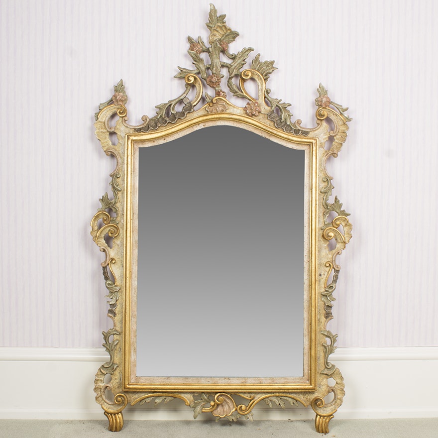 Italian Rococo-Style Wall Mirror by Vero Legno