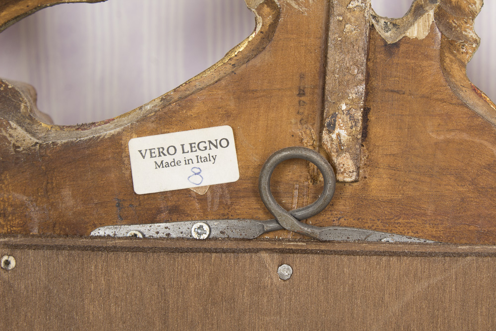 Italian Rococo-Style Wall Mirror by Vero Legno