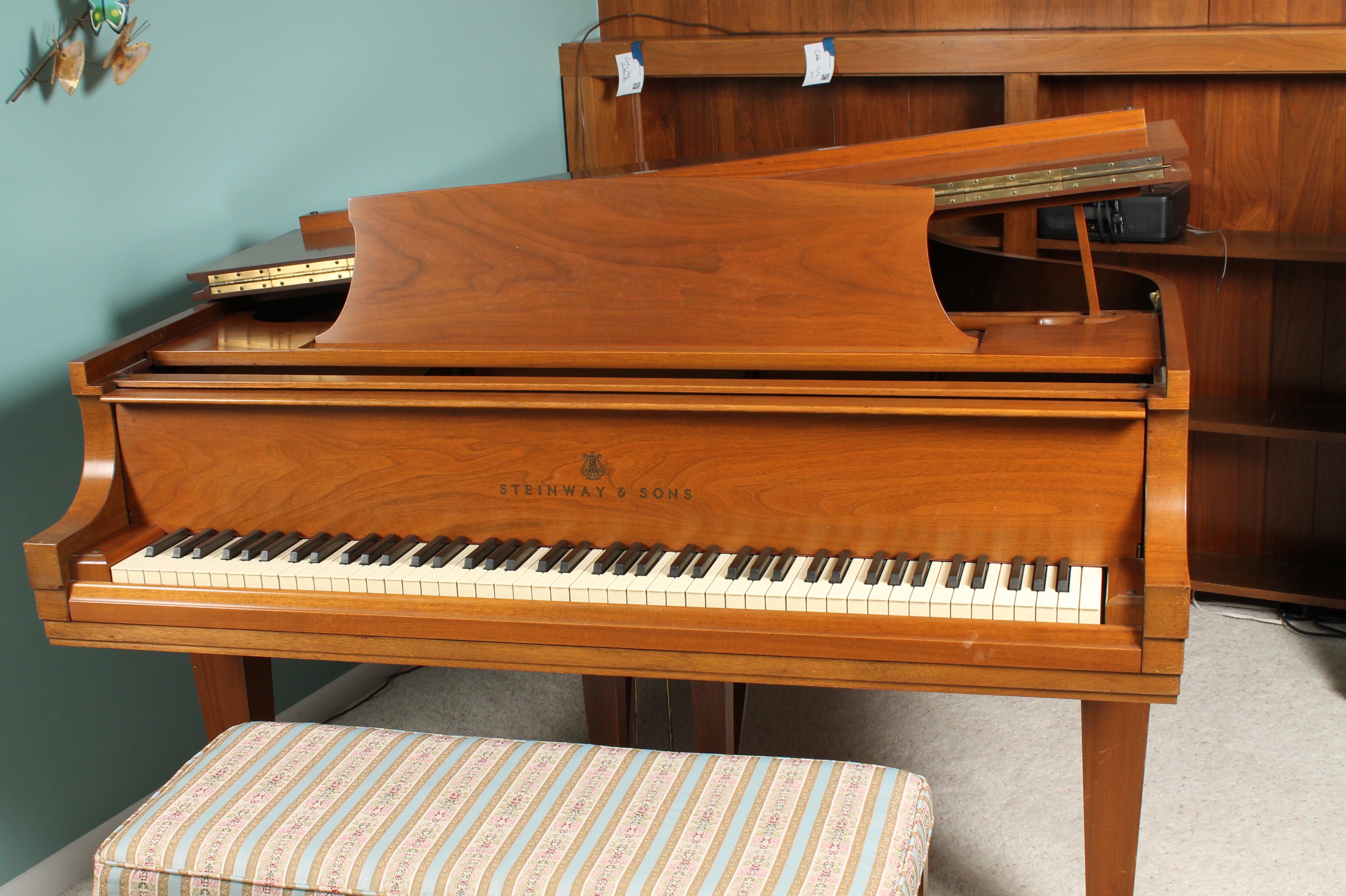 Vintage Steinway Walnut Baby Grand Piano