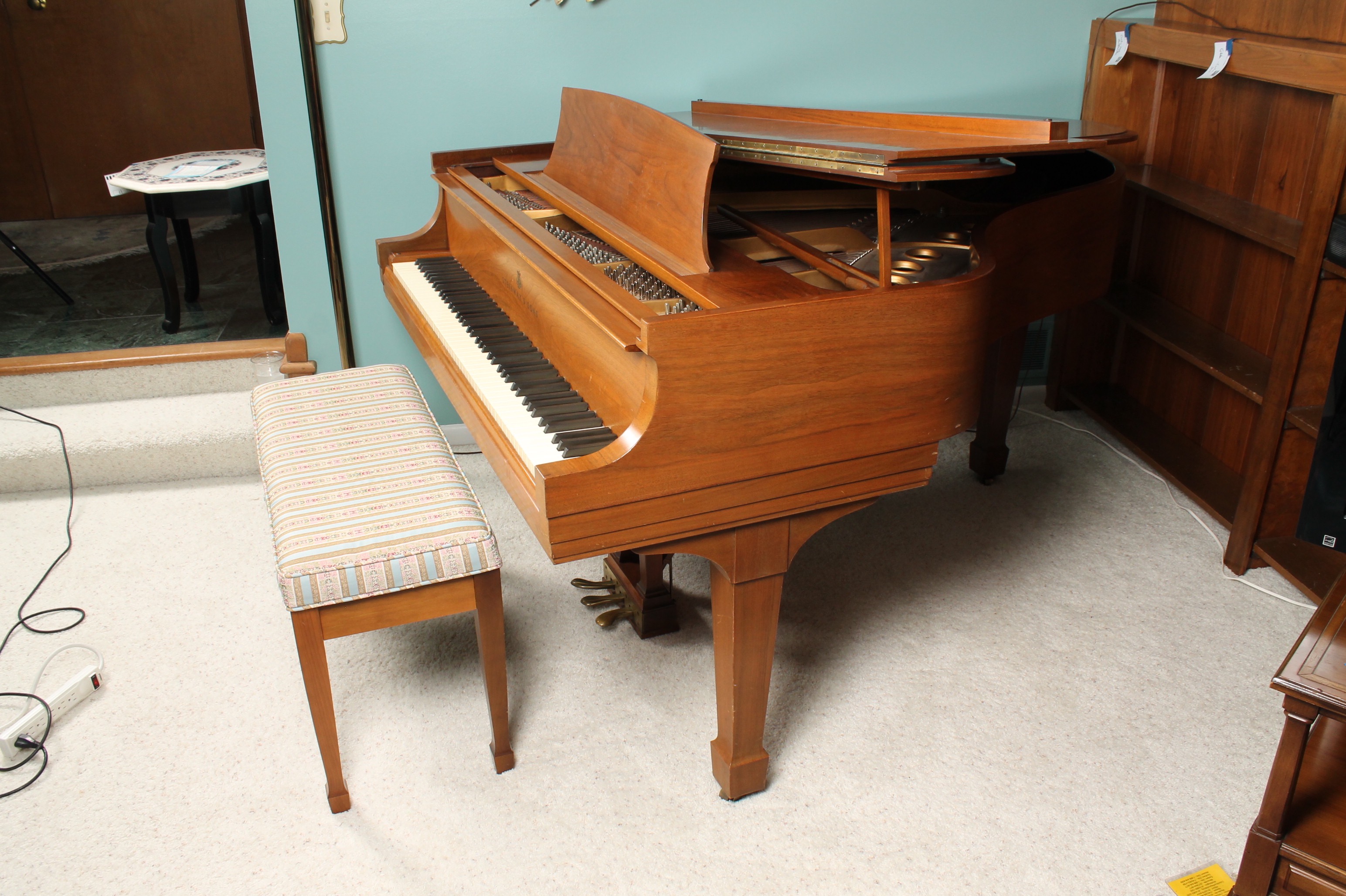 Vintage Steinway Walnut Baby Grand Piano