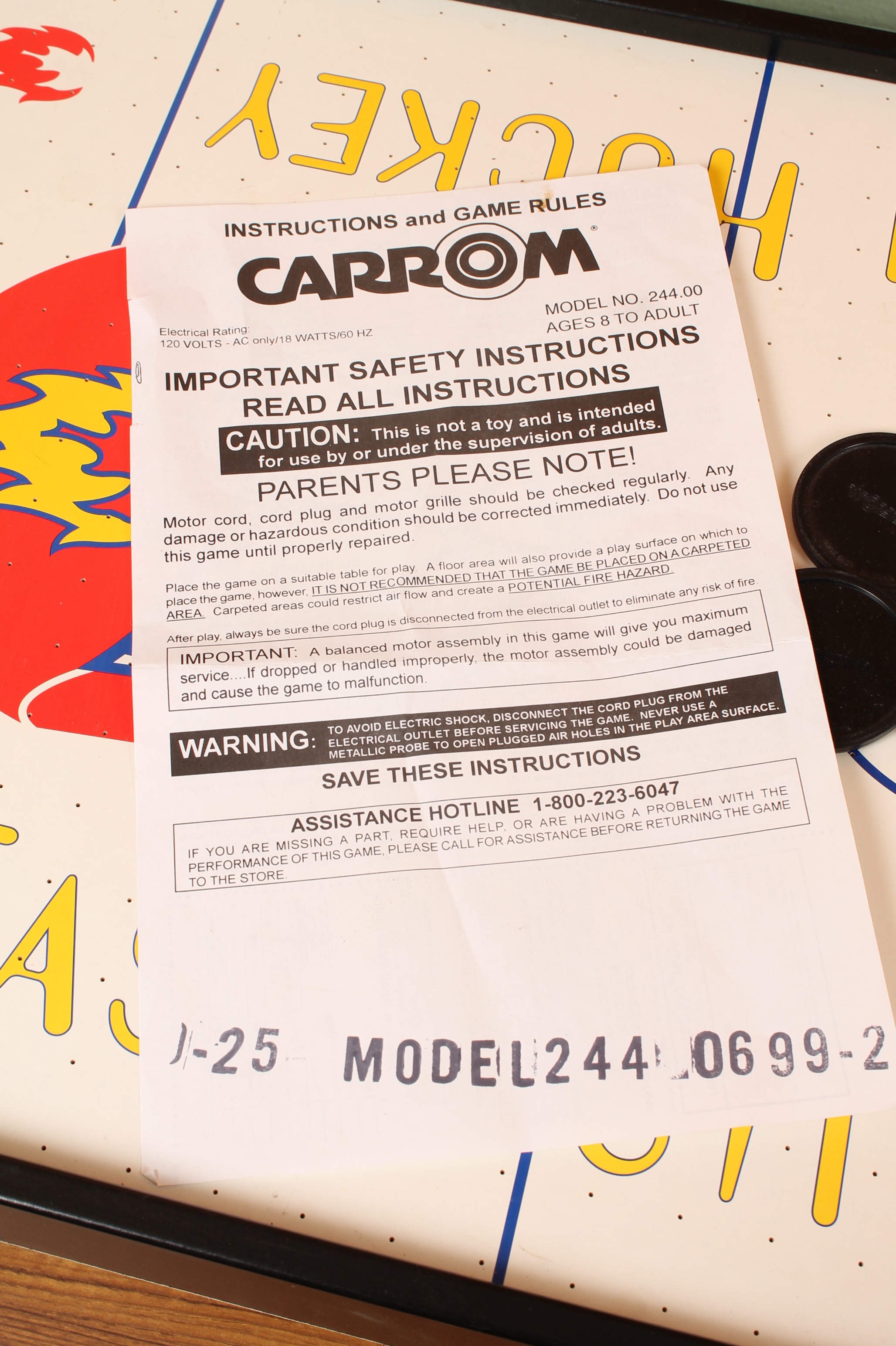 Carrom Table Top Air Hockey Game