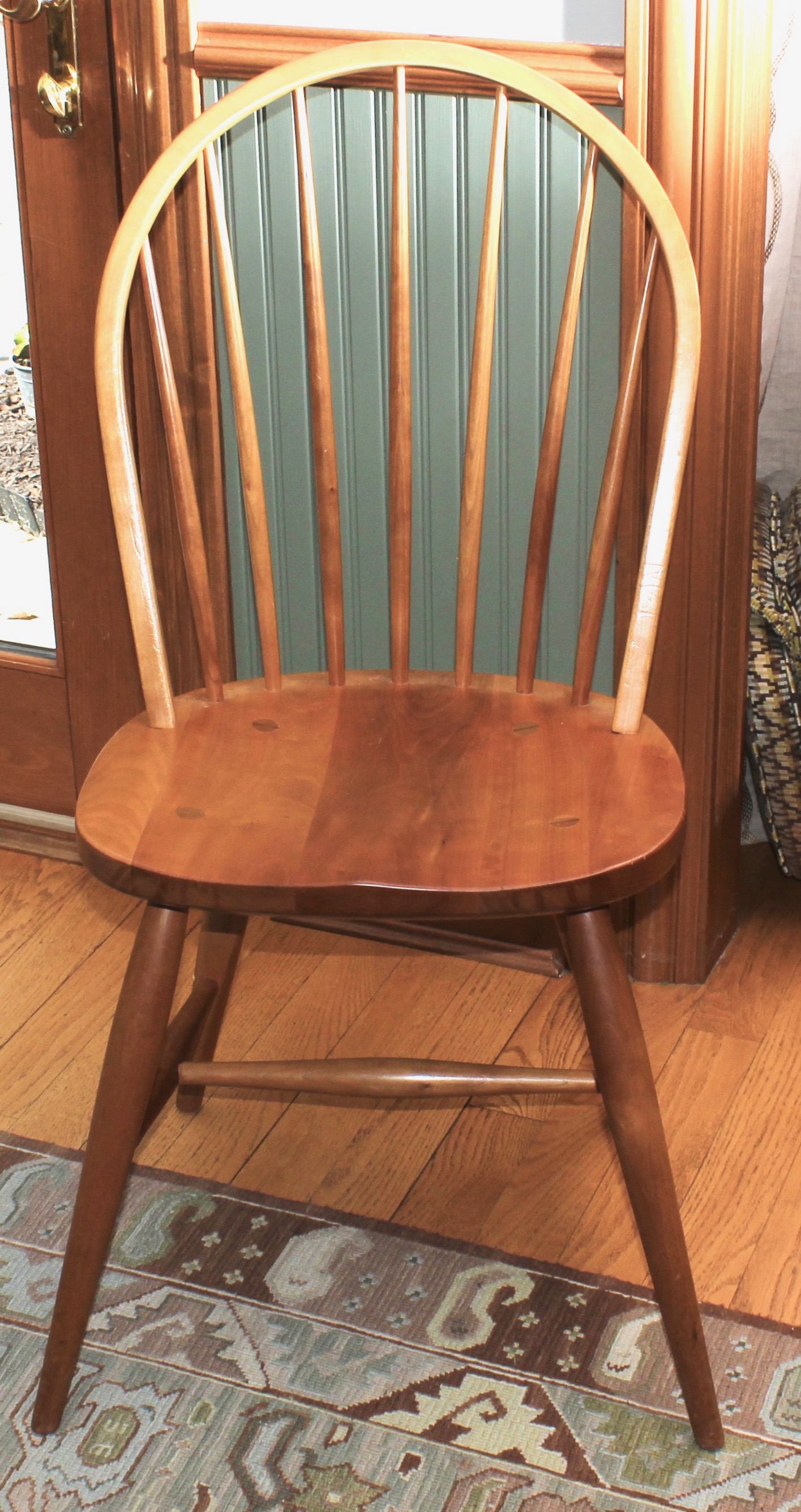 Stickley Round Dining Table with Six Windsor Chairs