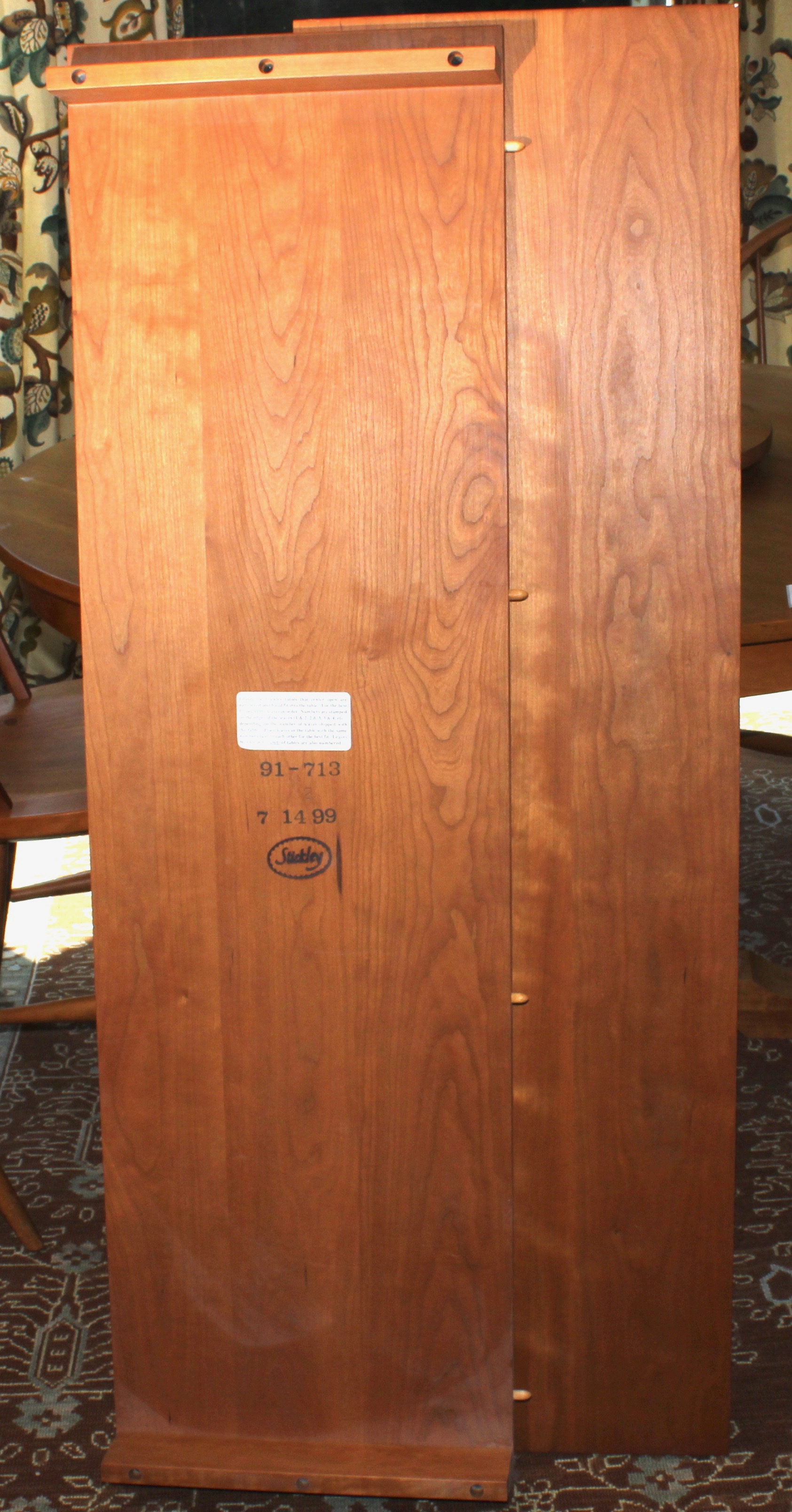 Stickley Round Dining Table with Six Windsor Chairs