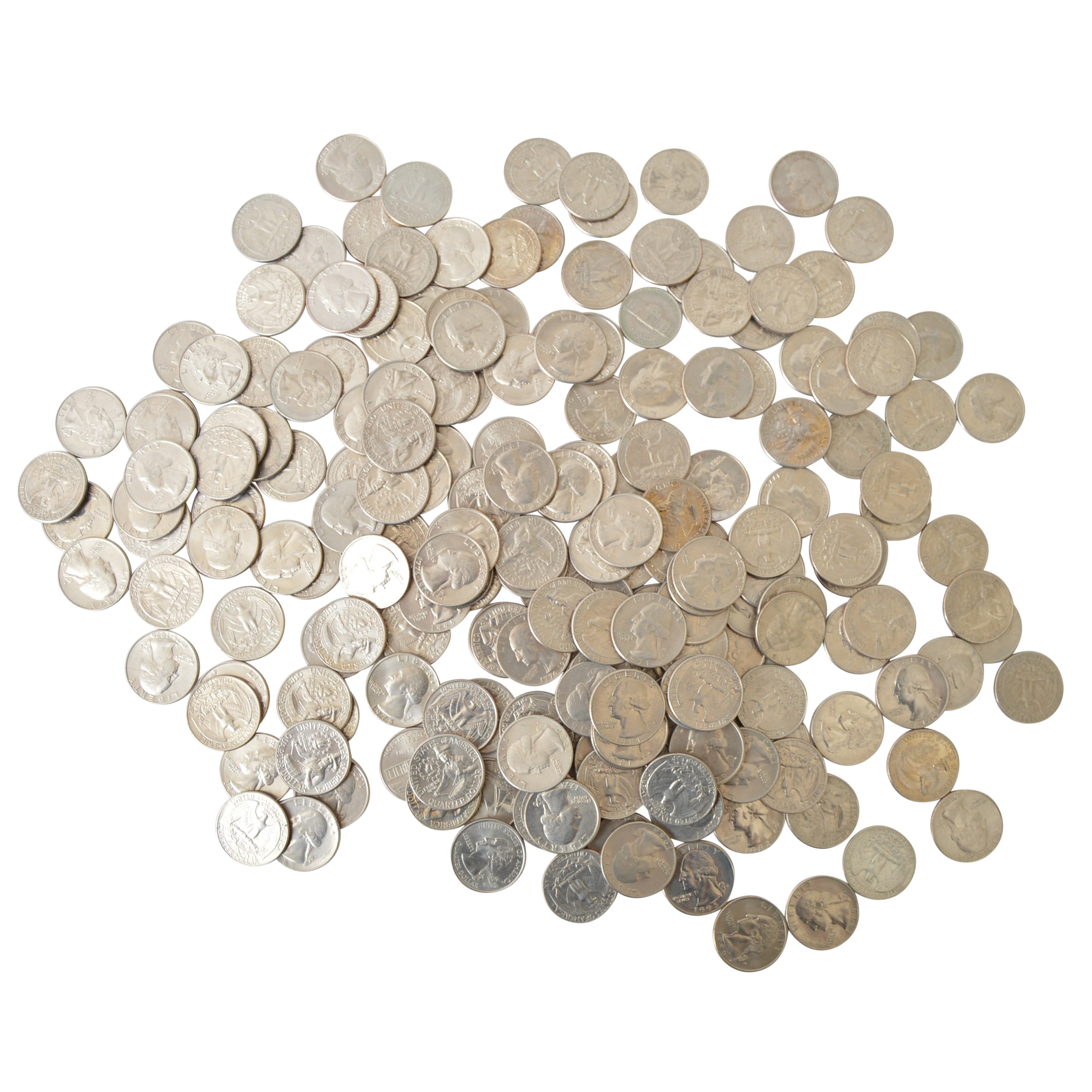 Two Hundred 1970s–1990s Washington Quarters