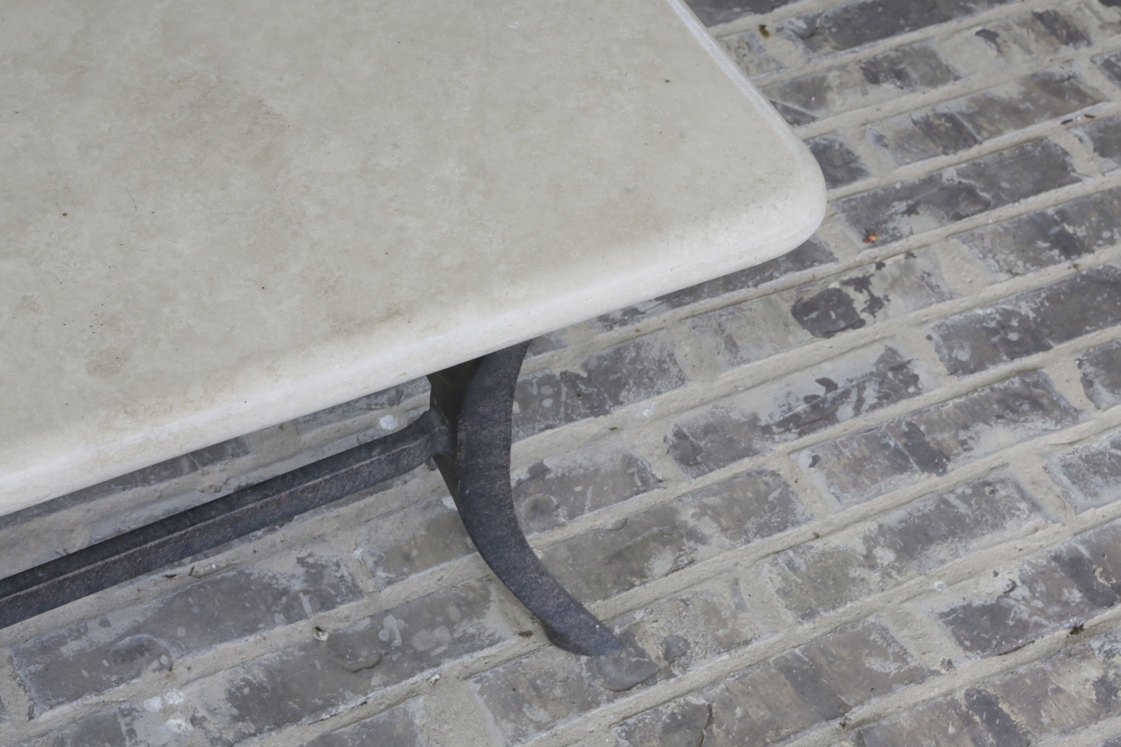 Outdoor Faux-Stone Patio Table