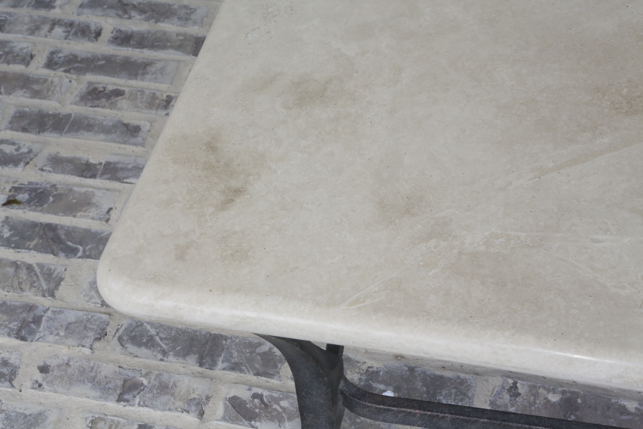 Outdoor Faux-Stone Patio Table