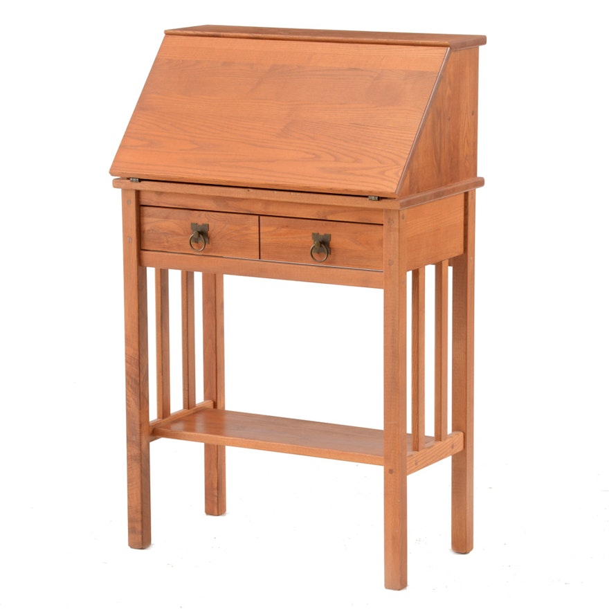 Mission Style Slant Top Writing Desk