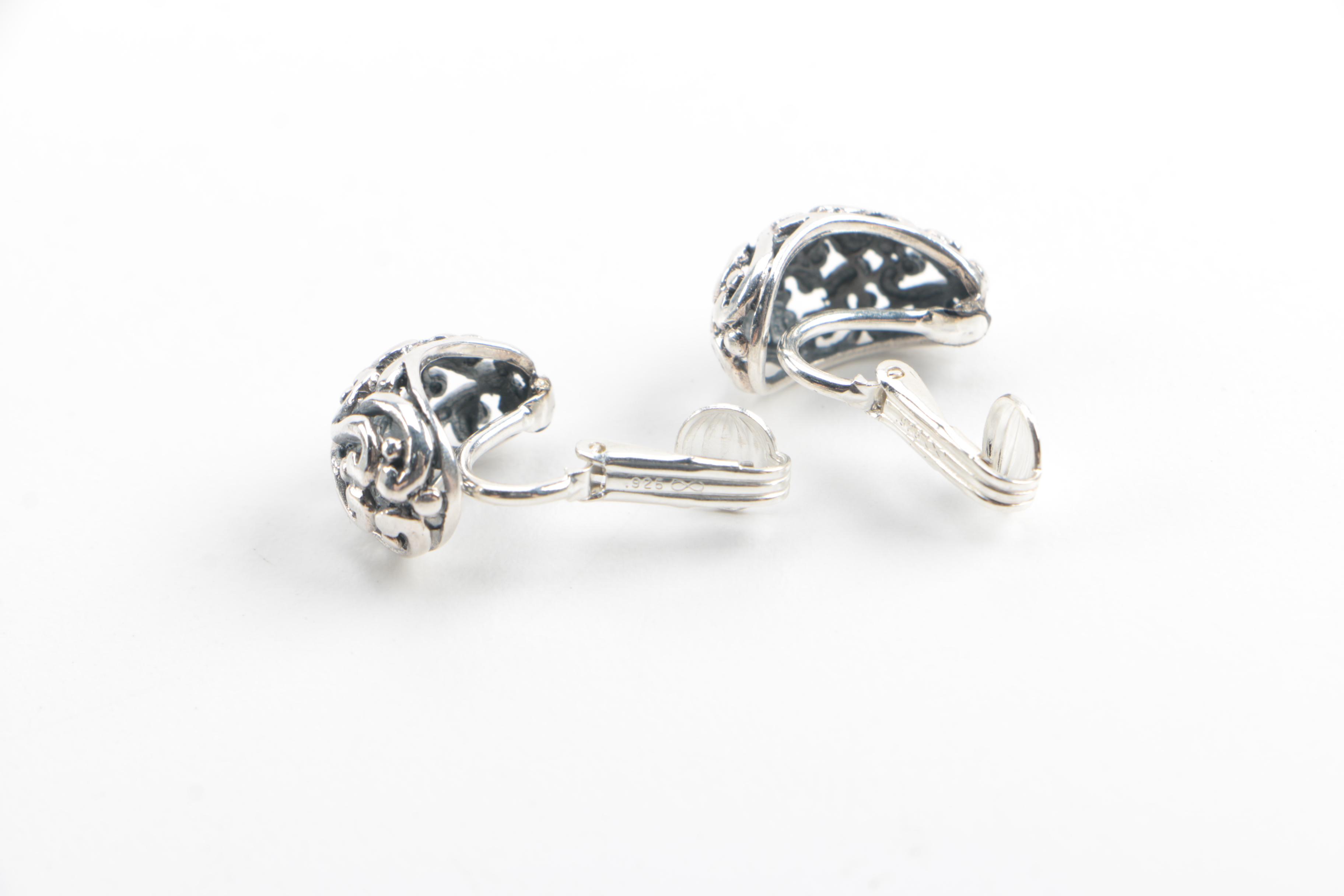 Sterling Silver  Coral, Onyx, and Resin Jewelry Including Stackable Rings