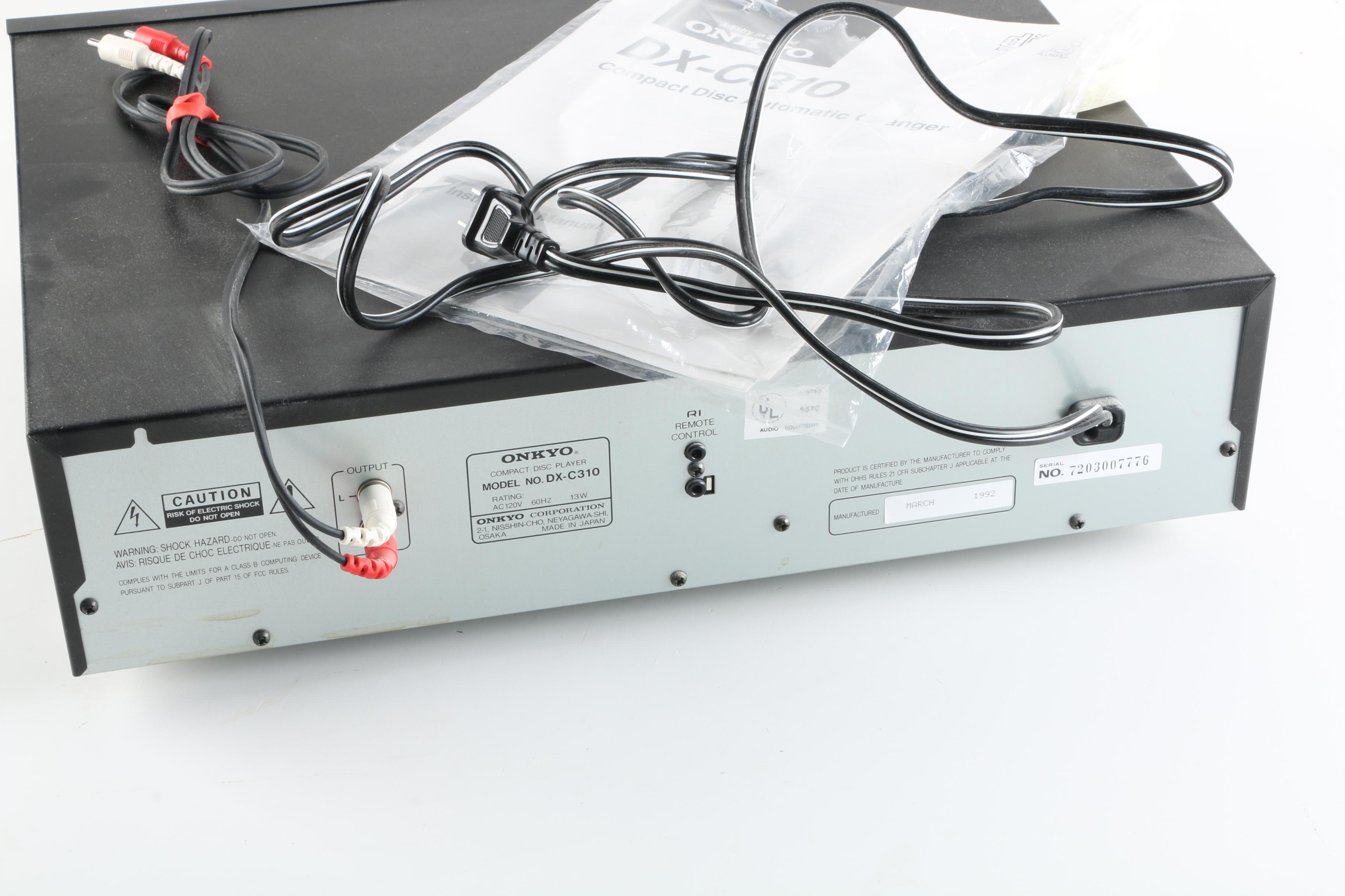 1992 Onkyo DX-C310 Compact Disc Automatic Changer