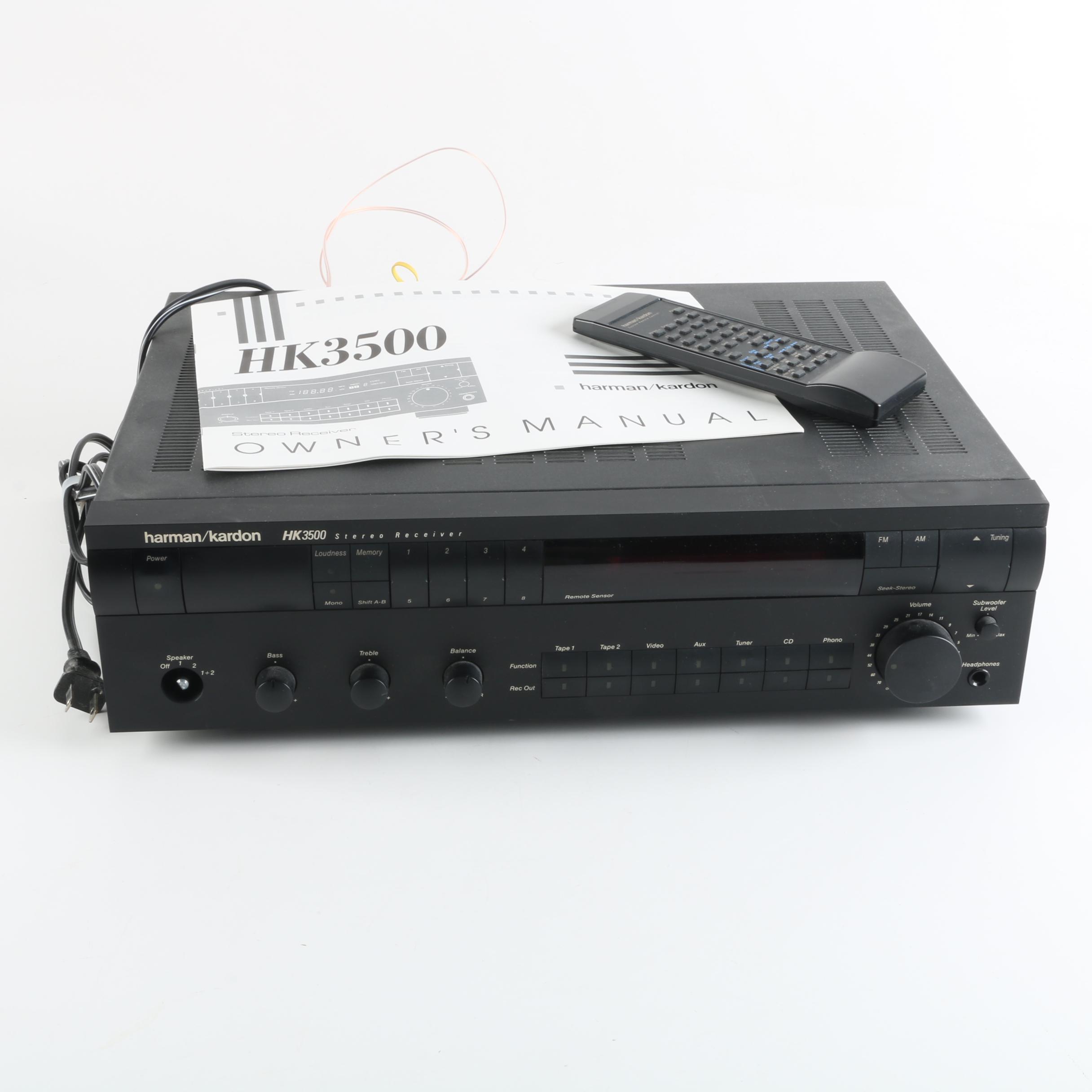 Harman/Kardon HK3500 Stereo Receiver with Owner's Manual