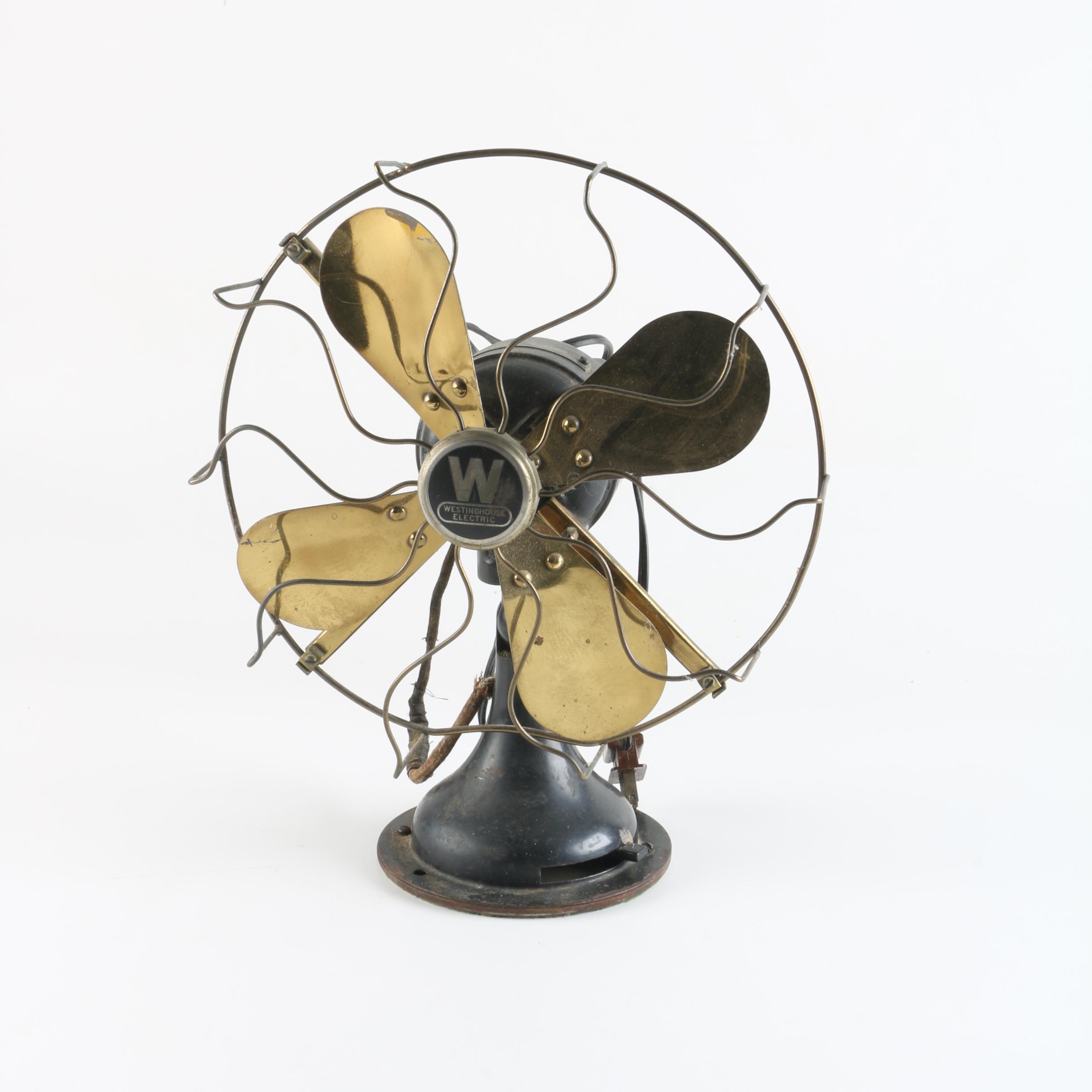 Vintage Westinghouse Electric Metal Desktop Fan