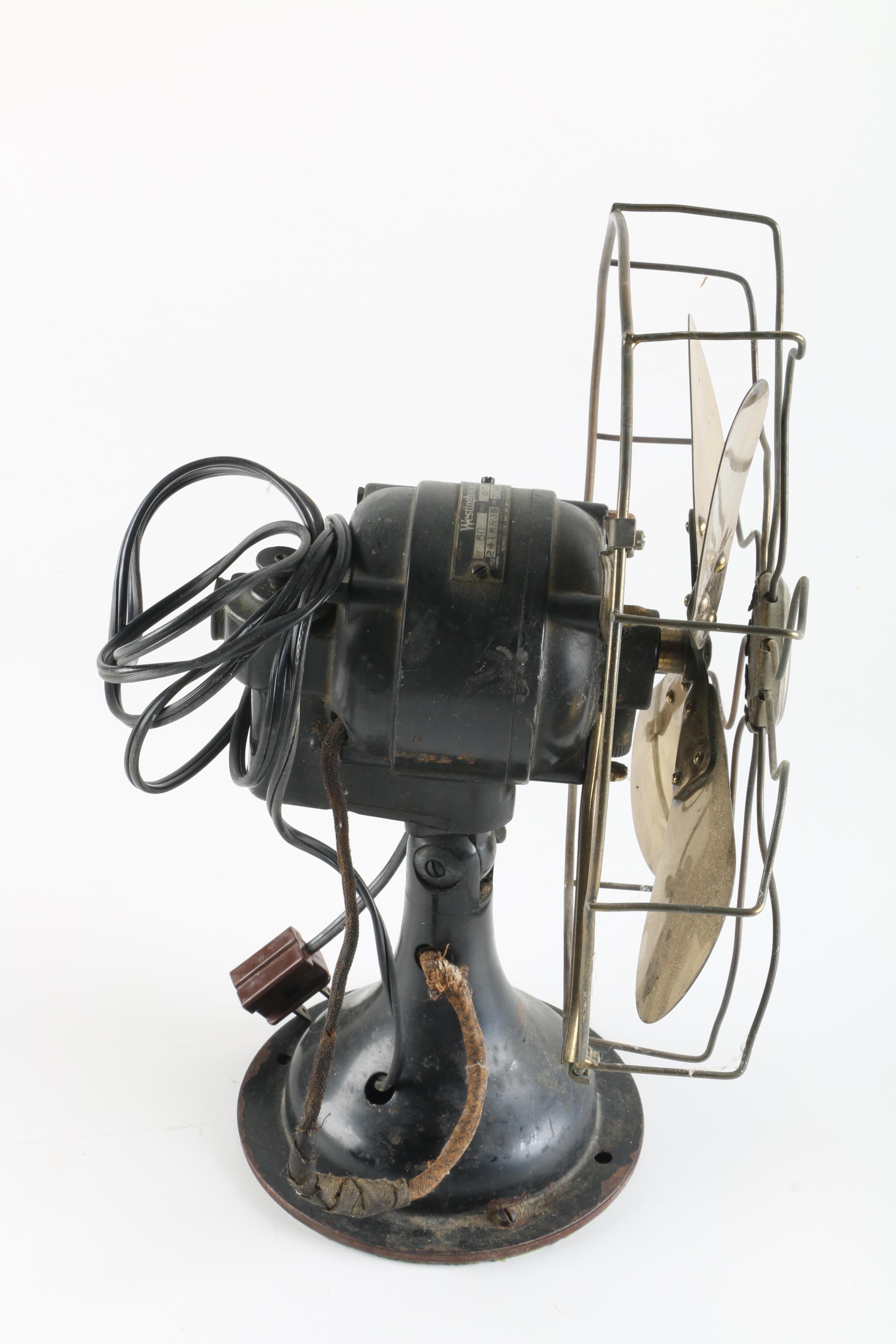 Vintage Westinghouse Electric Metal Desktop Fan