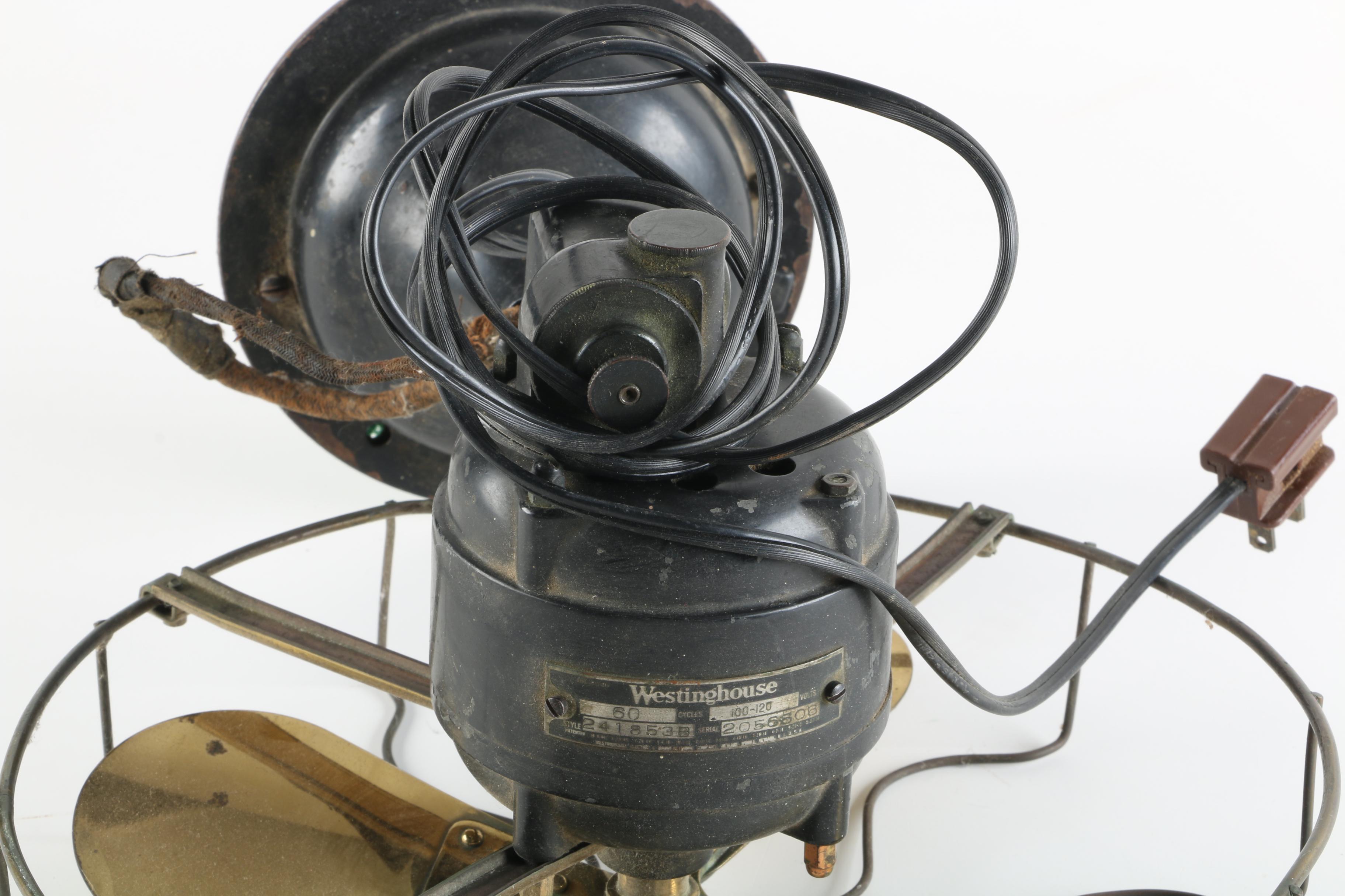 Vintage Westinghouse Electric Metal Desktop Fan