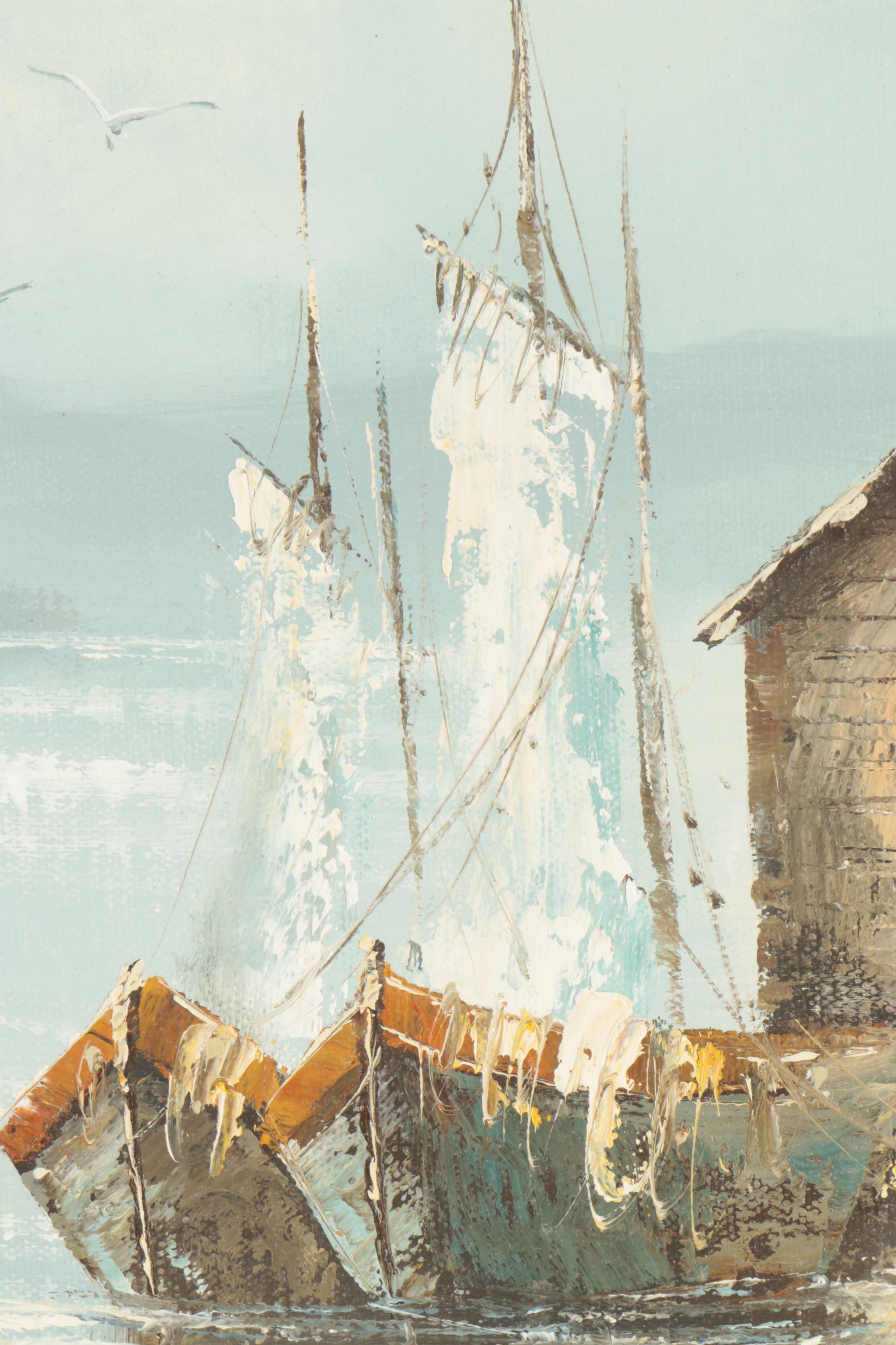 Alfred George Morgan Nautical Oil Painting