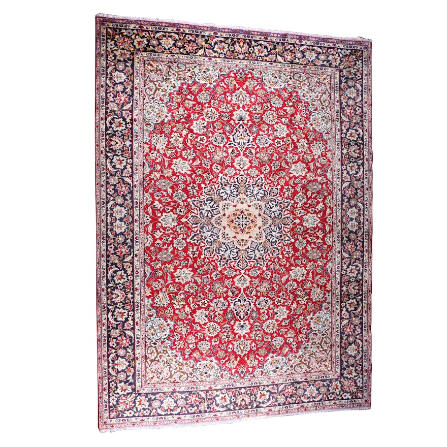 Hand-Knotted Persian Isfahan Room Size Wool Rug