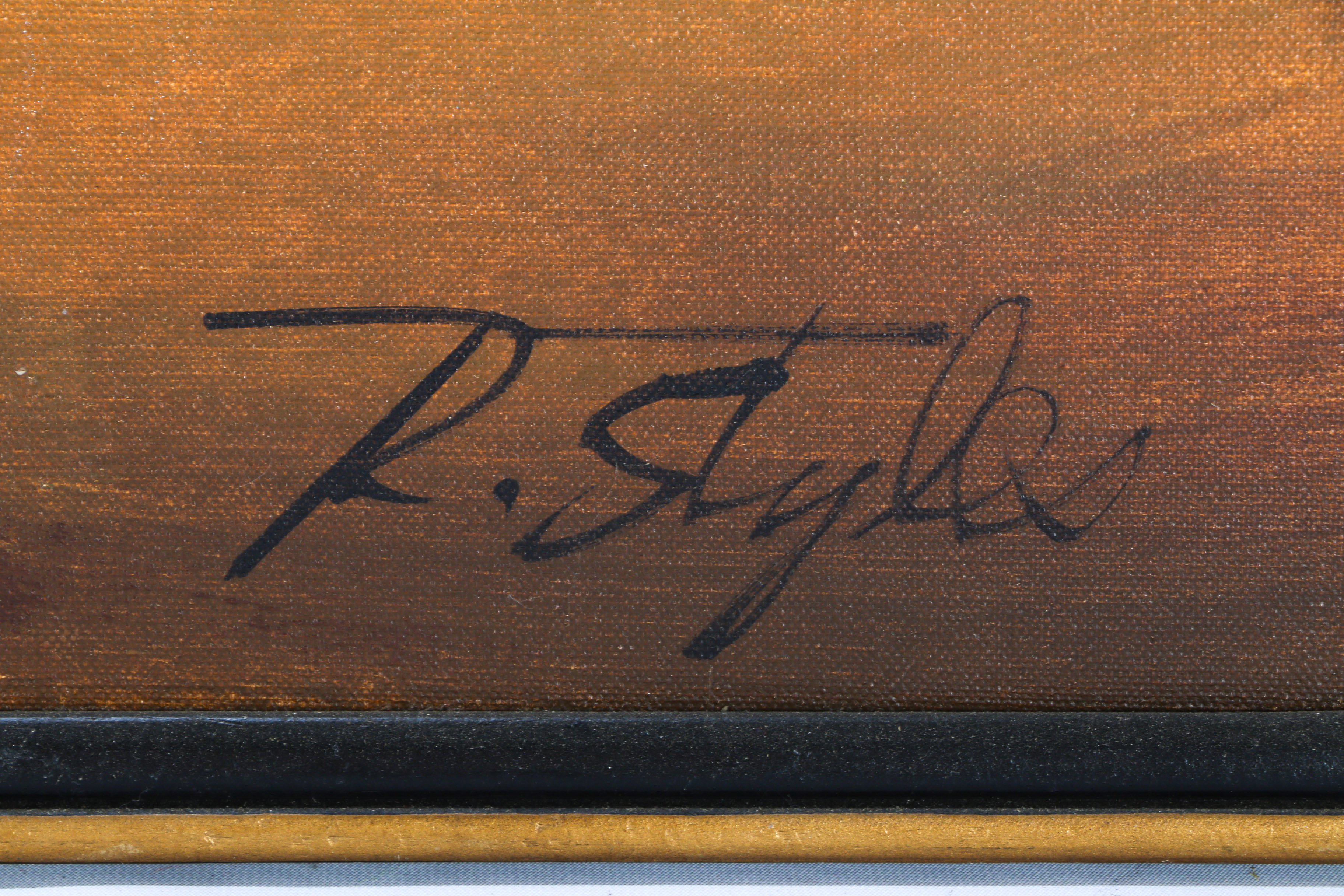 R. Styles Original Mid-Century Oil Painting on Canvas