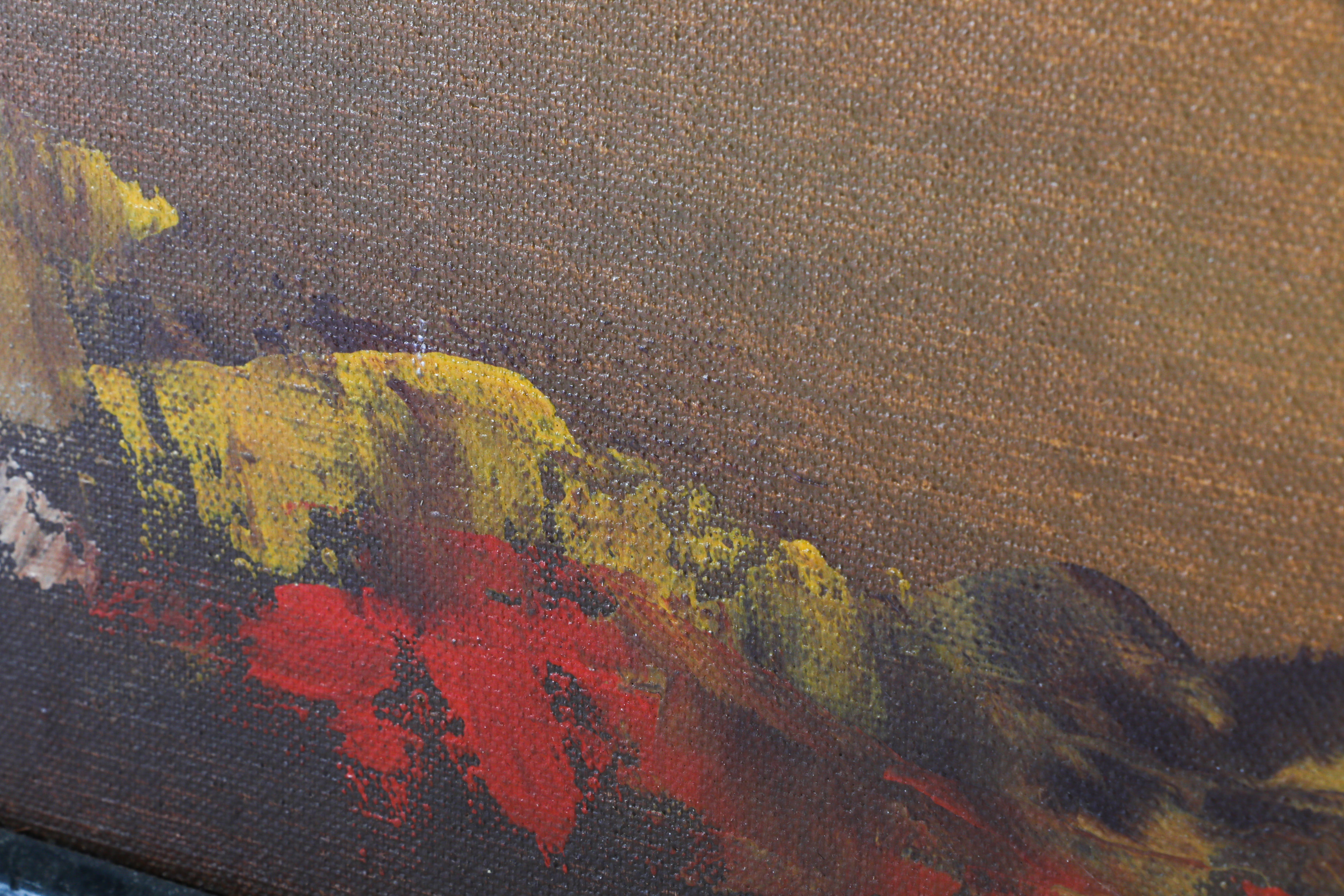 R. Styles Original Mid-Century Oil Painting on Canvas